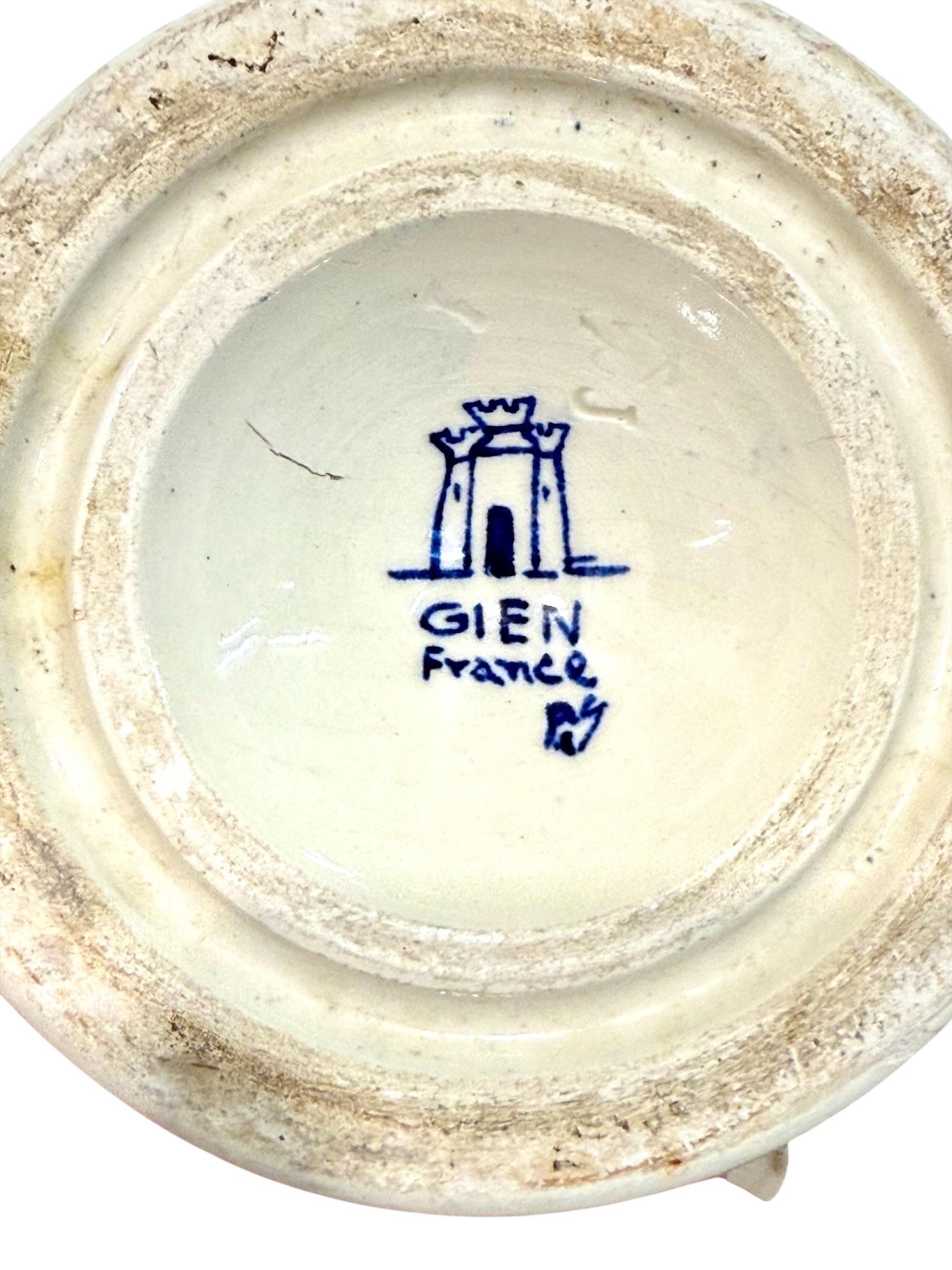 Vaso di faience Gien, motivo 