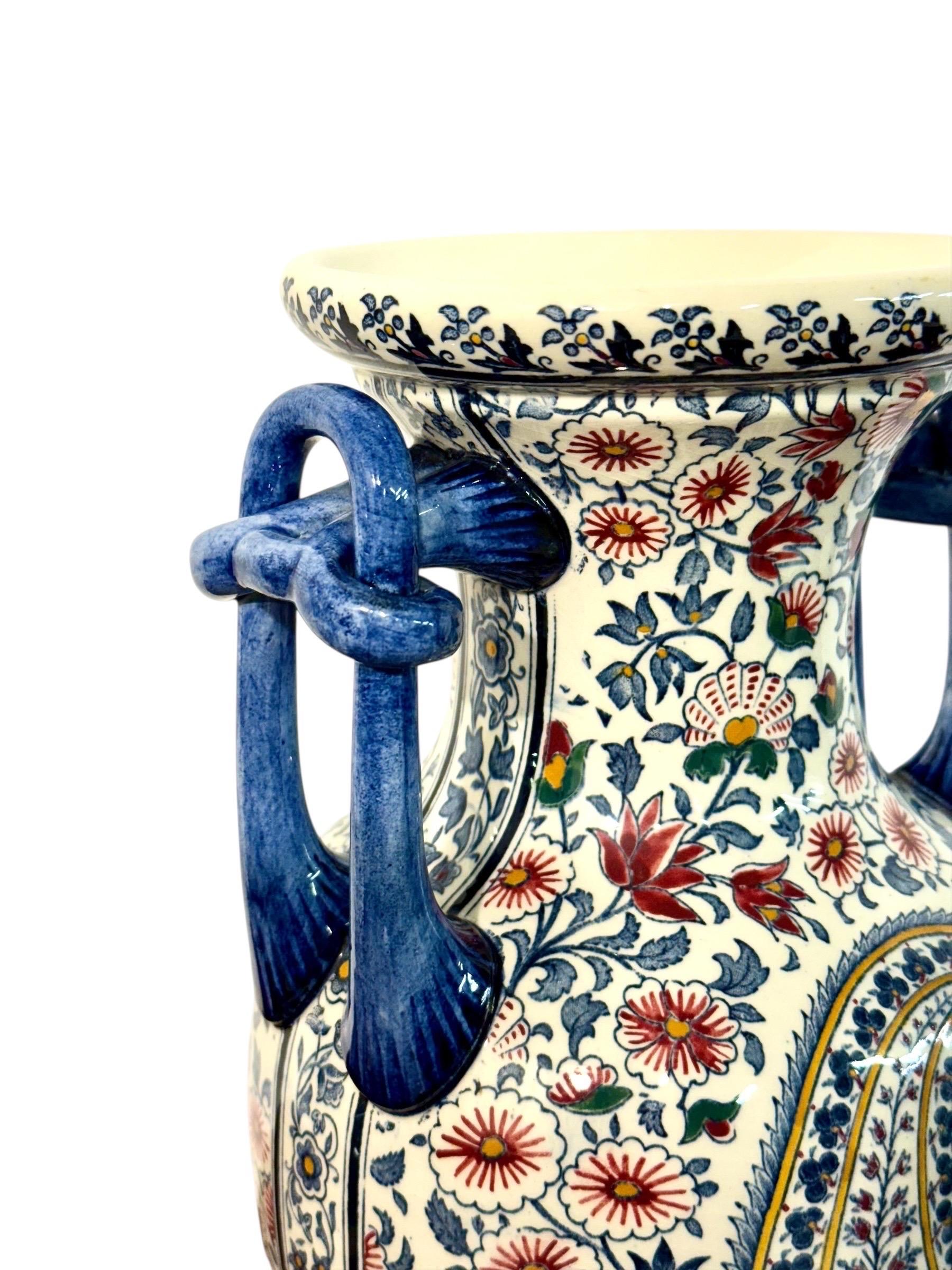 Vaso di faience Gien, motivo 