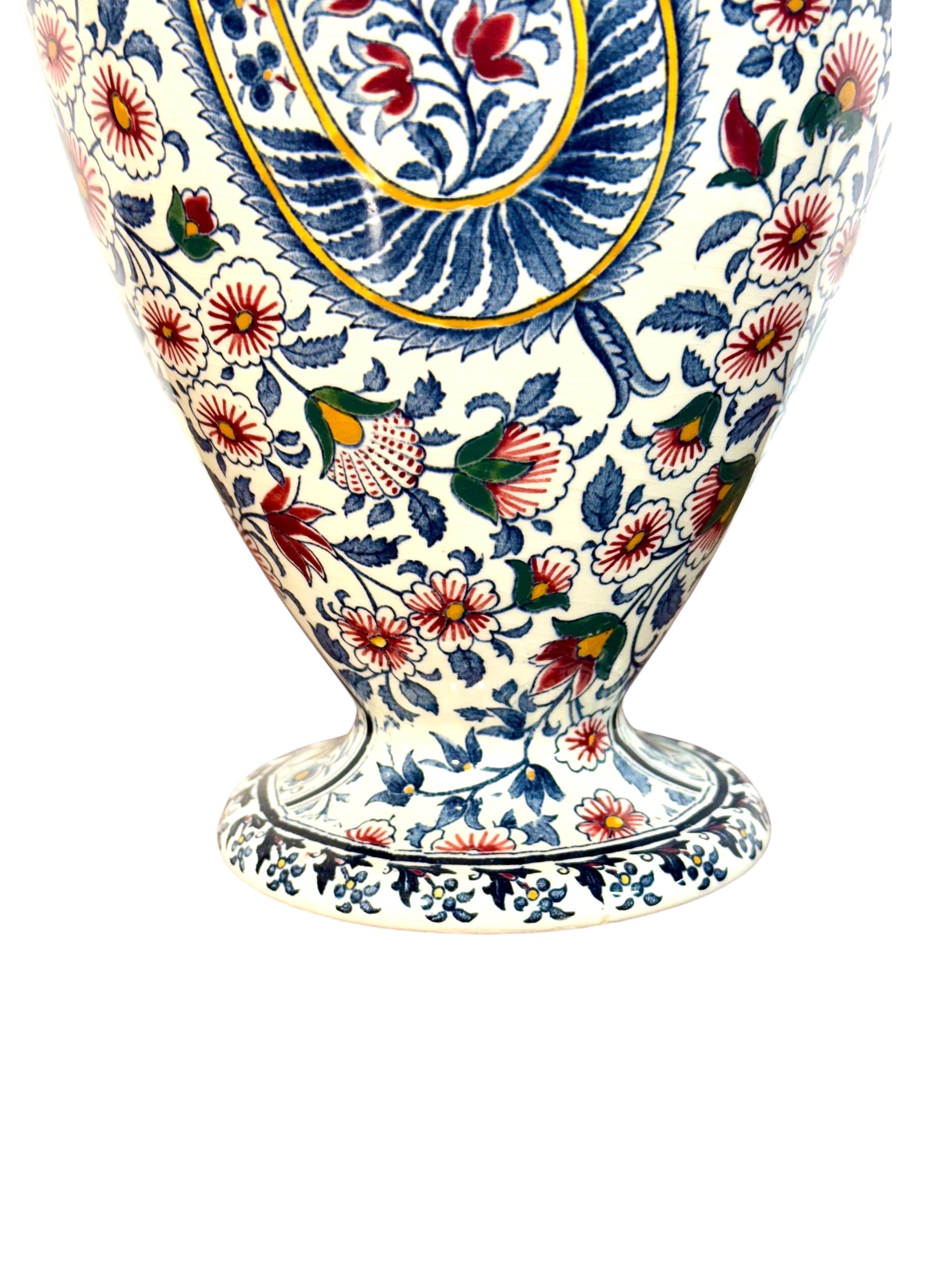 Vaso di faience Gien, motivo 