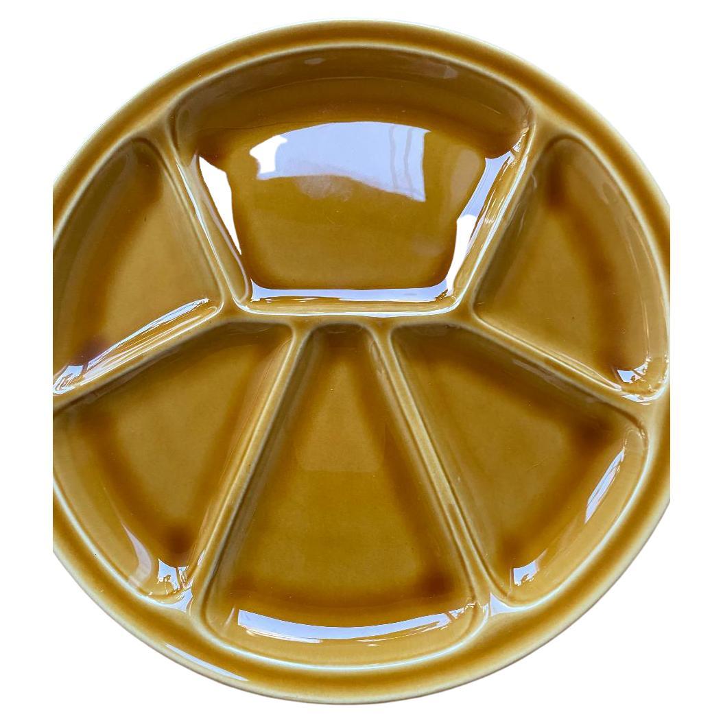 Gien Fondue-Teller-Set aus vier Teilen