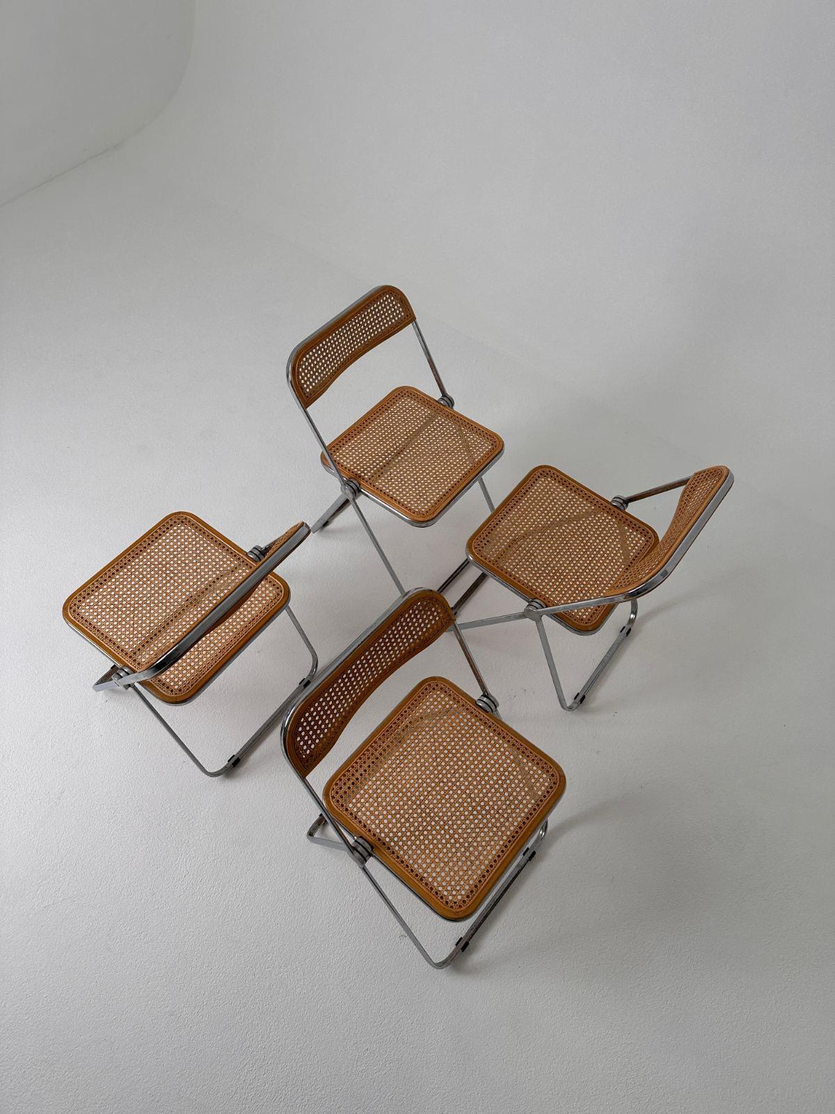 Giencarlo Piretti, Klappbarer Stuhl Plia, Vierer-Set für Castelli, 1967 im Angebot 3