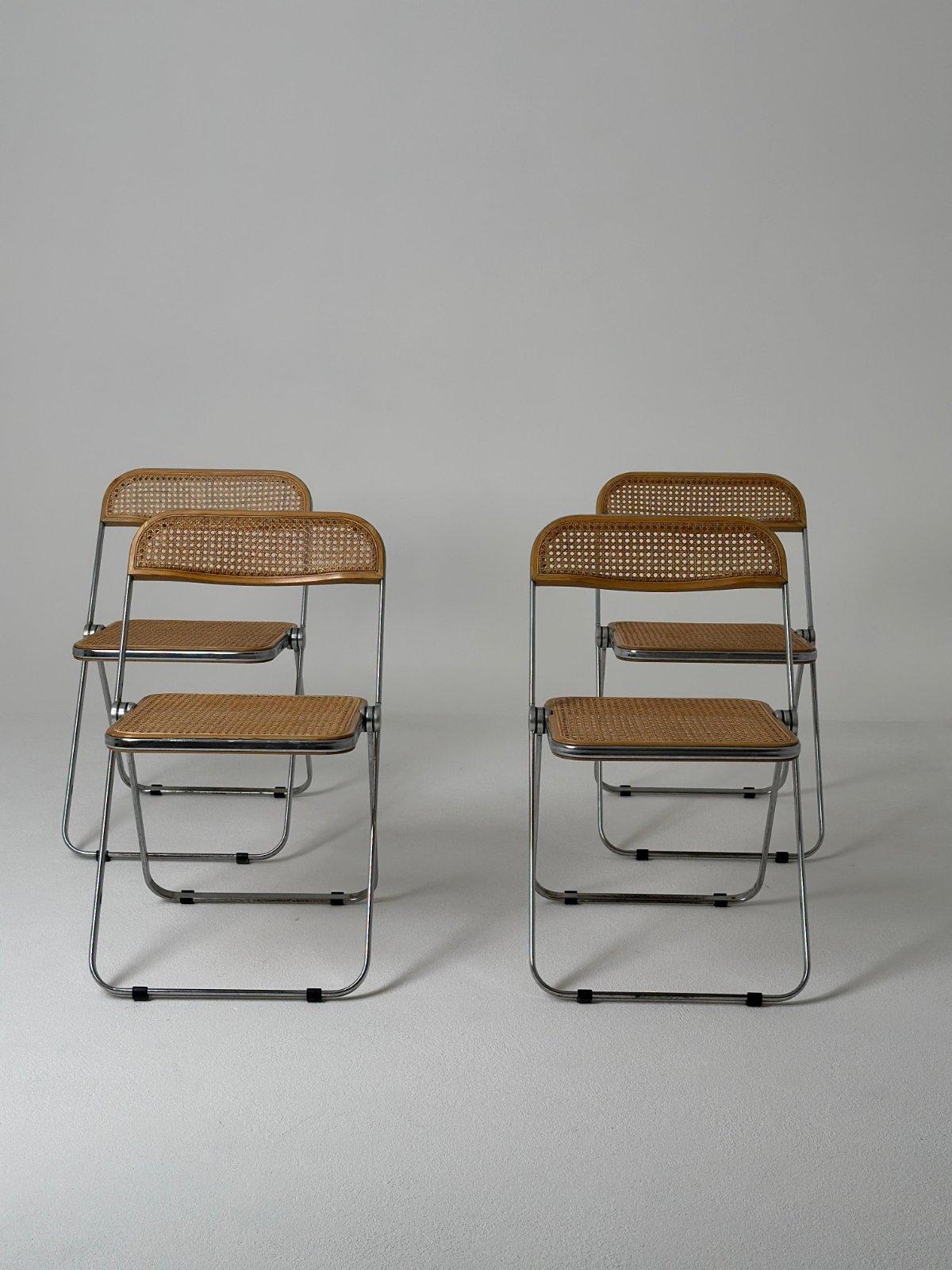 Giencarlo Piretti, Klappbarer Stuhl Plia, Vierer-Set für Castelli, 1967 im Angebot 4
