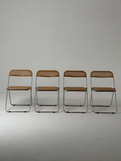 Giencarlo Piretti Folding Chair Plia Set of Four For Castelli 1967