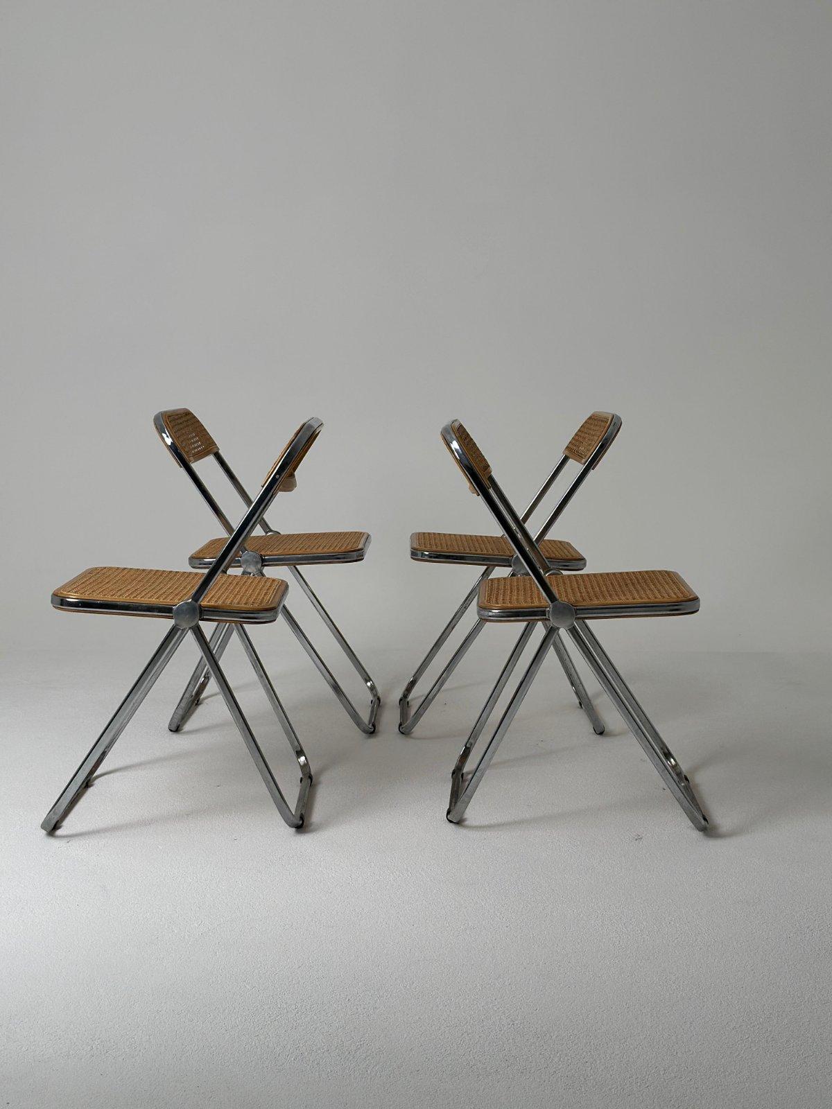 Giencarlo Piretti, Klappbarer Stuhl Plia, Vierer-Set für Castelli, 1967 im Angebot 2