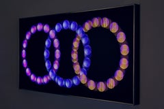 Scultura luminosa GIF 2 di Paul Steele, decorazione da parete a LED in acrilico e acciaio inossidabile