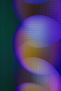 Scultura luminosa GIF 3 di Paul Steele, decorazione da parete a LED in acrilico e acciaio inossidabile