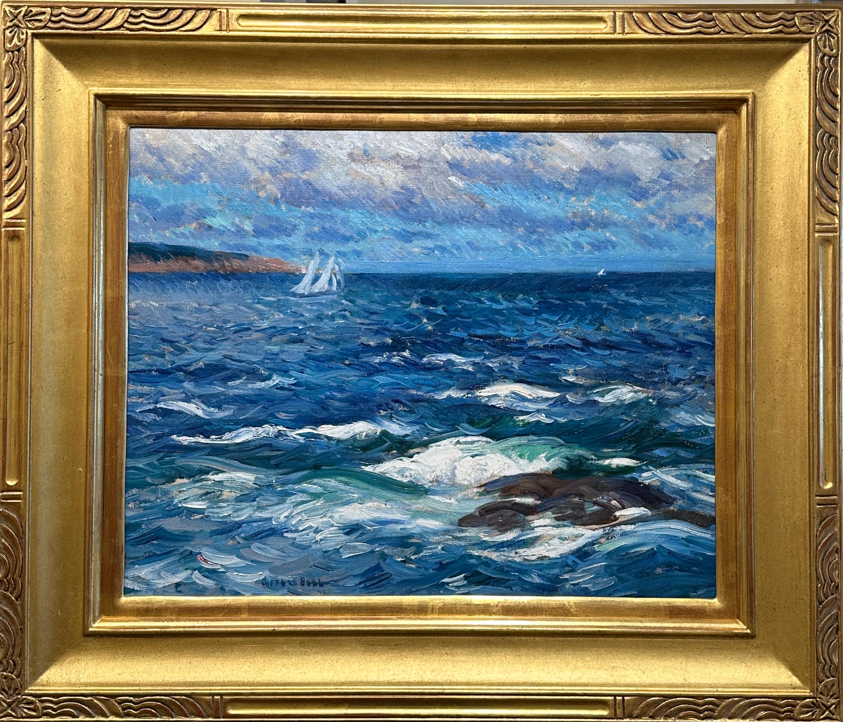 Amerikanischer Maler, Gifford Beal (1879-1956), „Leaving the Harbor“, Meereslandschaft  im Angebot 1