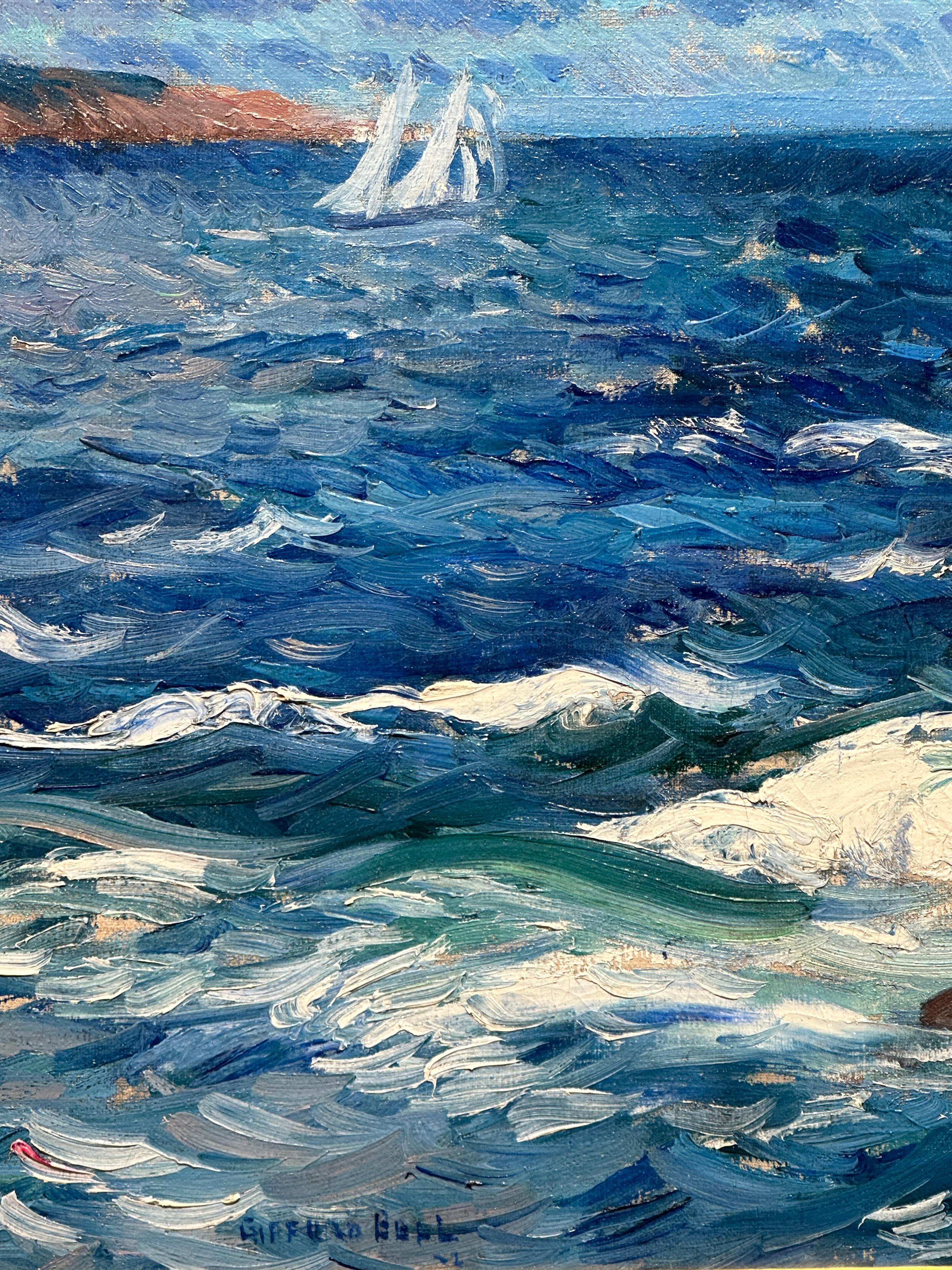 Amerikanischer Maler, Gifford Beal (1879-1956), „Leaving the Harbor“, Meereslandschaft  im Angebot 2