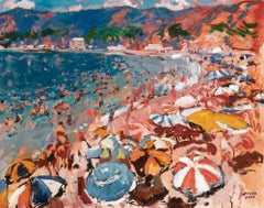 "Beach, Haiti," Gifford Beal, Sunny Seascape Resort, American Impressionist