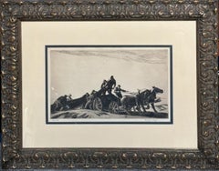Gifford Beal, Net Wagon – Signed American Maritime Etching