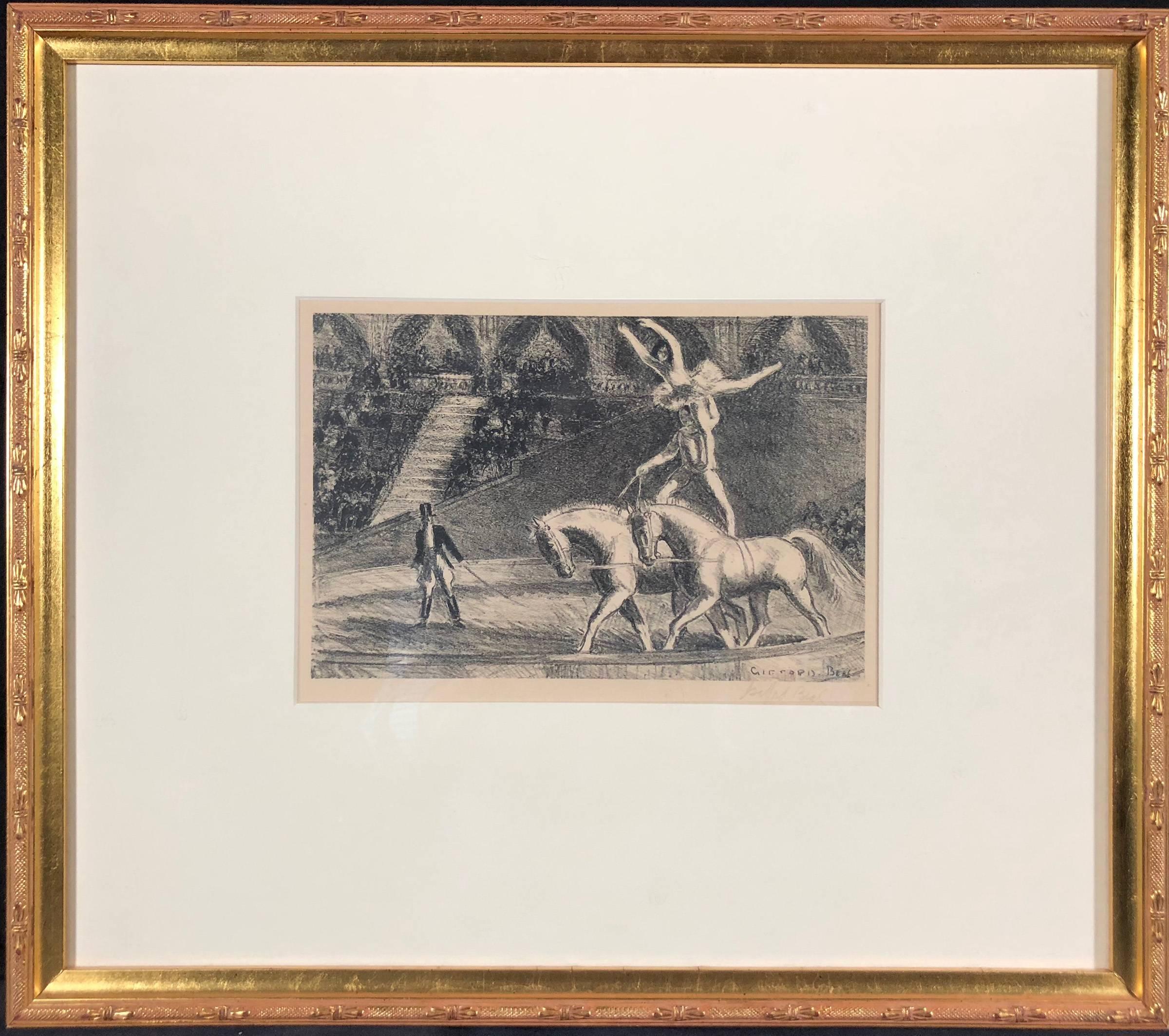 Bareback Act, Old Hippodrome - Print by Gifford Beal