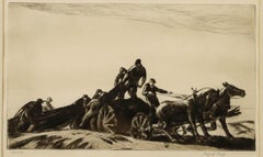 Gifford Beal (1879-1956) - Framed c.1930 Etching, The Net Wagon