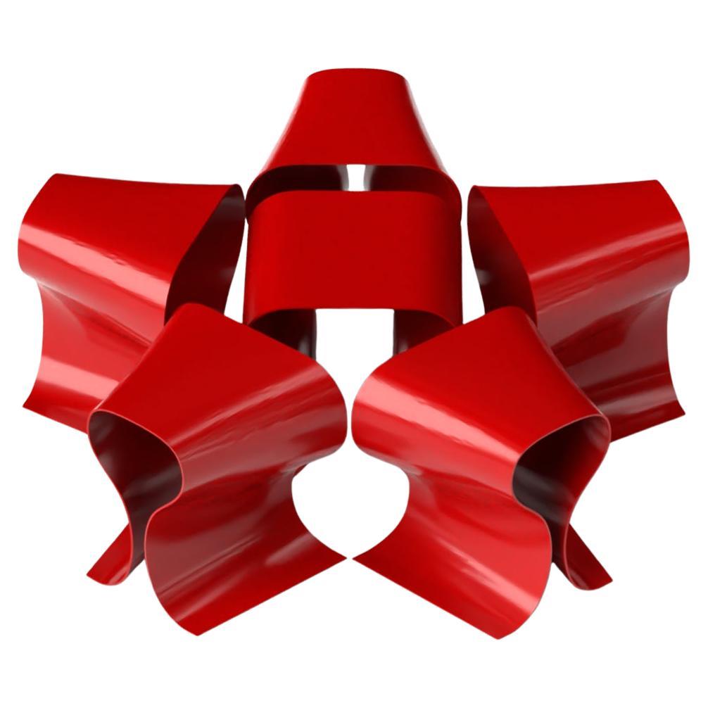 Gift Bow Modular Seating Sculptural Contemporary Lacquered 
Red
 im Angebot