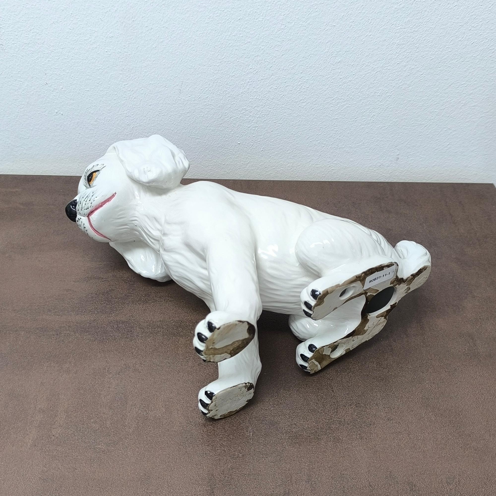 IDEA - Figurine épagneul en céramique émaillée italienne des années 1970 - Détails peints à la main en vente 2