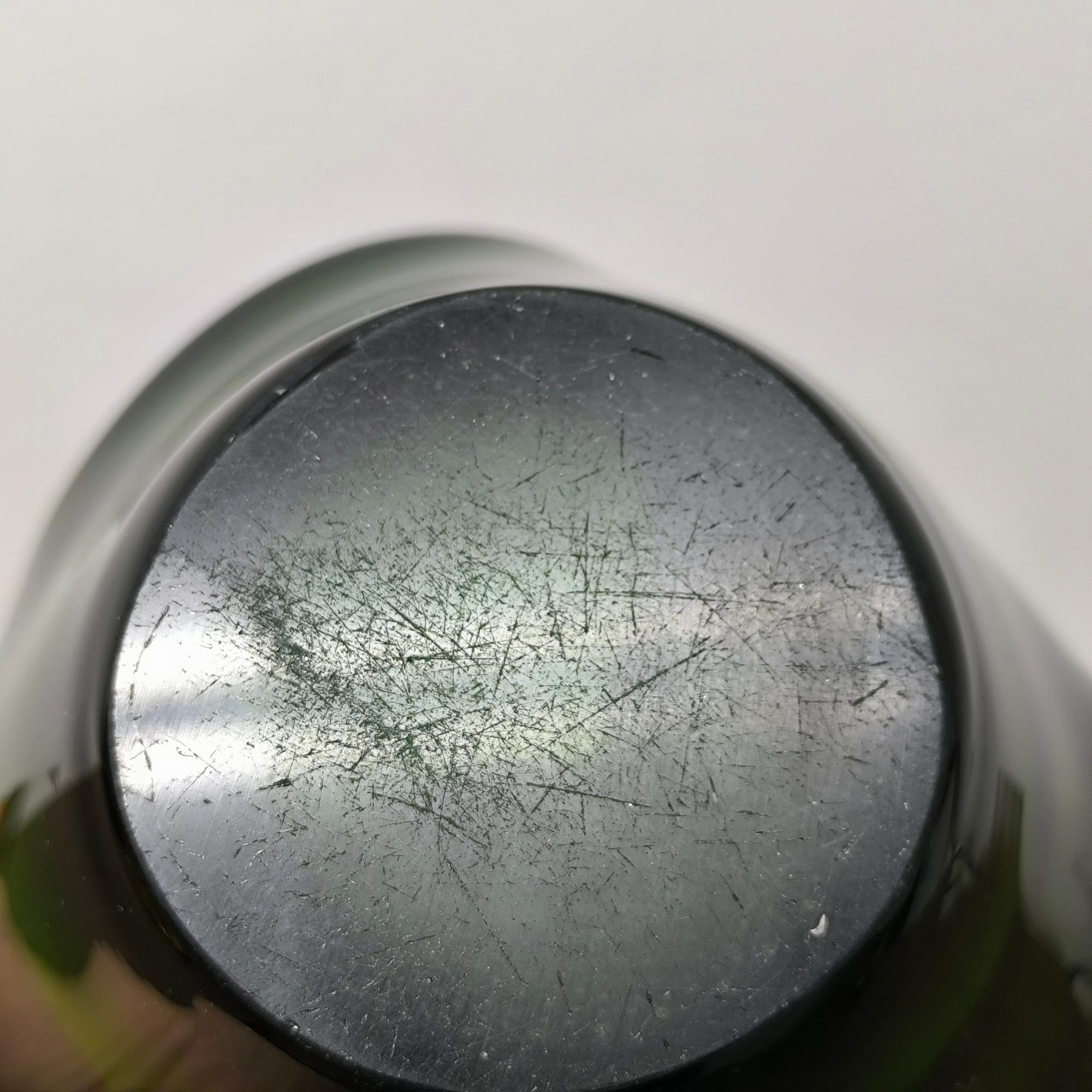 IDEA - Vase en verre d'art sculptural vert moderne du milieu du siècle - Forme organique en vente 4