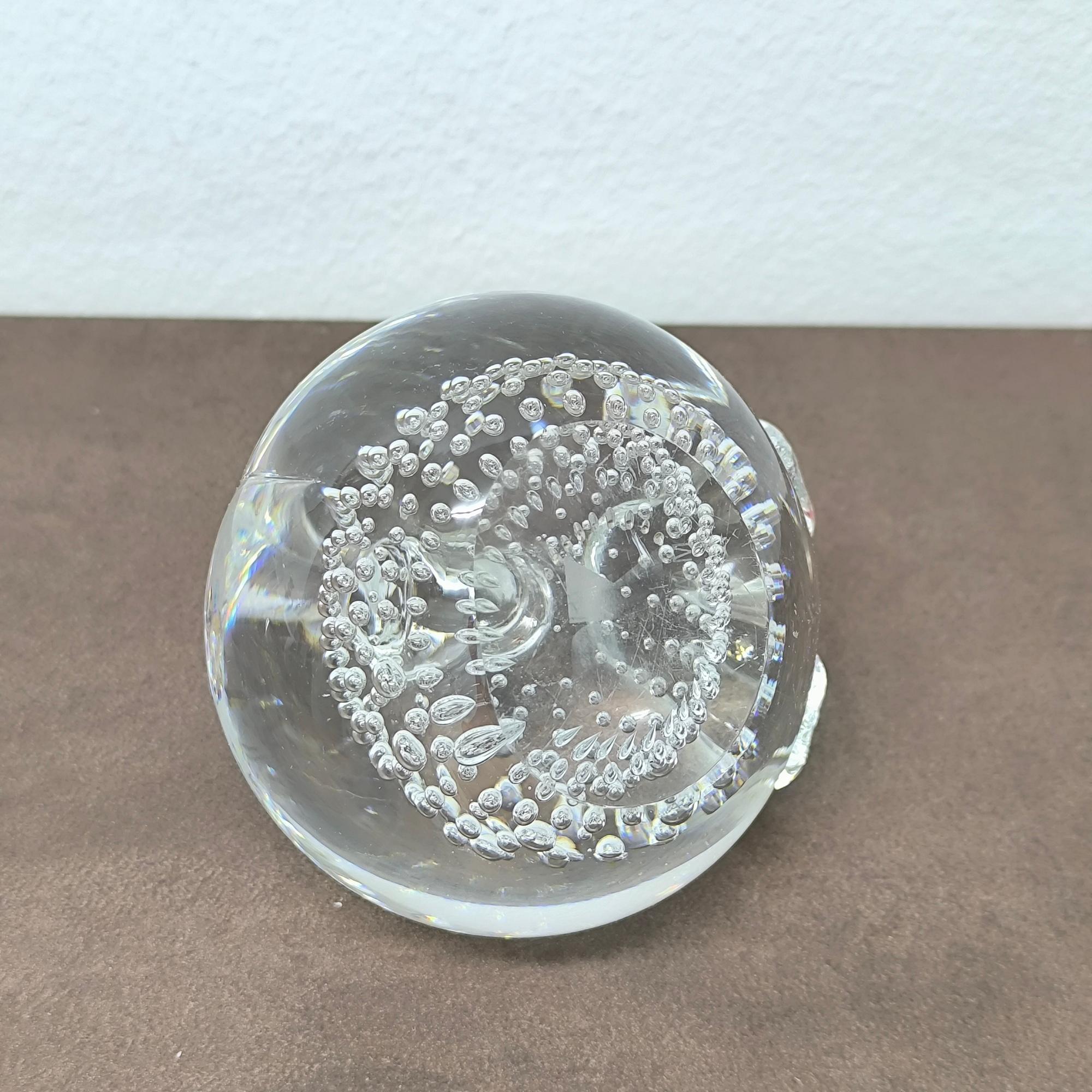 GIFT IDEA - Murano Glas Apfel Briefbeschwerer mit kontrollierten Luftblasen Einschlüssen im Angebot 2