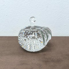 GIFT IDEA - Murano Glass Apple Paperweight with Controlled Bubble Inclusions