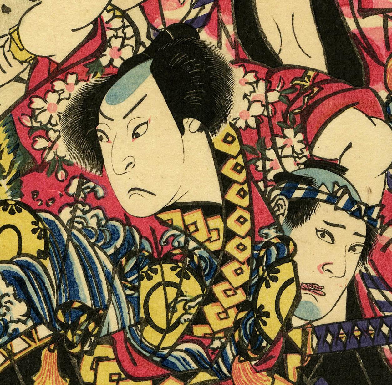Arashi Rikan II in einer Kabuki-Szene aus Osaka – Print von Gigadp Ashiyuki