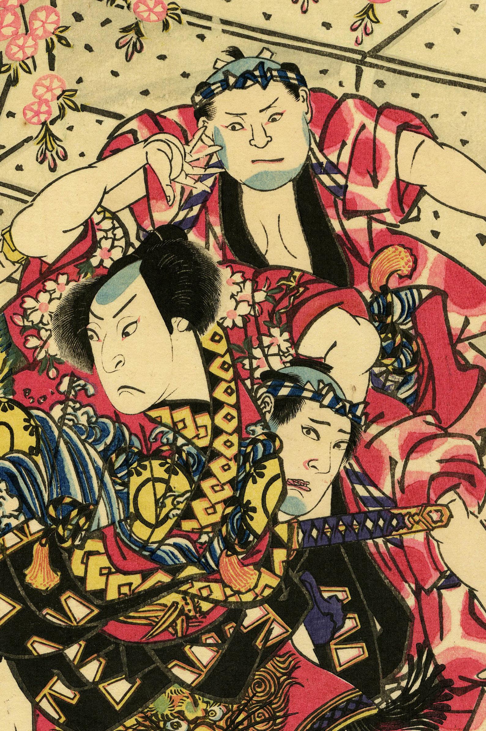 Arashi Rikan II dans une scène Kabuki d'Osaka - Autres styles artistiques Print par Gigadp Ashiyuki
