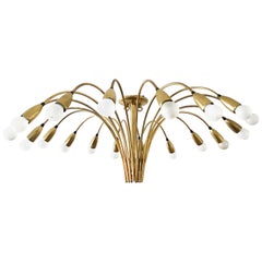 Gigant 18-Armed Sputnik Chandelier, Ceiling Lamp Spider, Kaiser Leuchten, 1950s