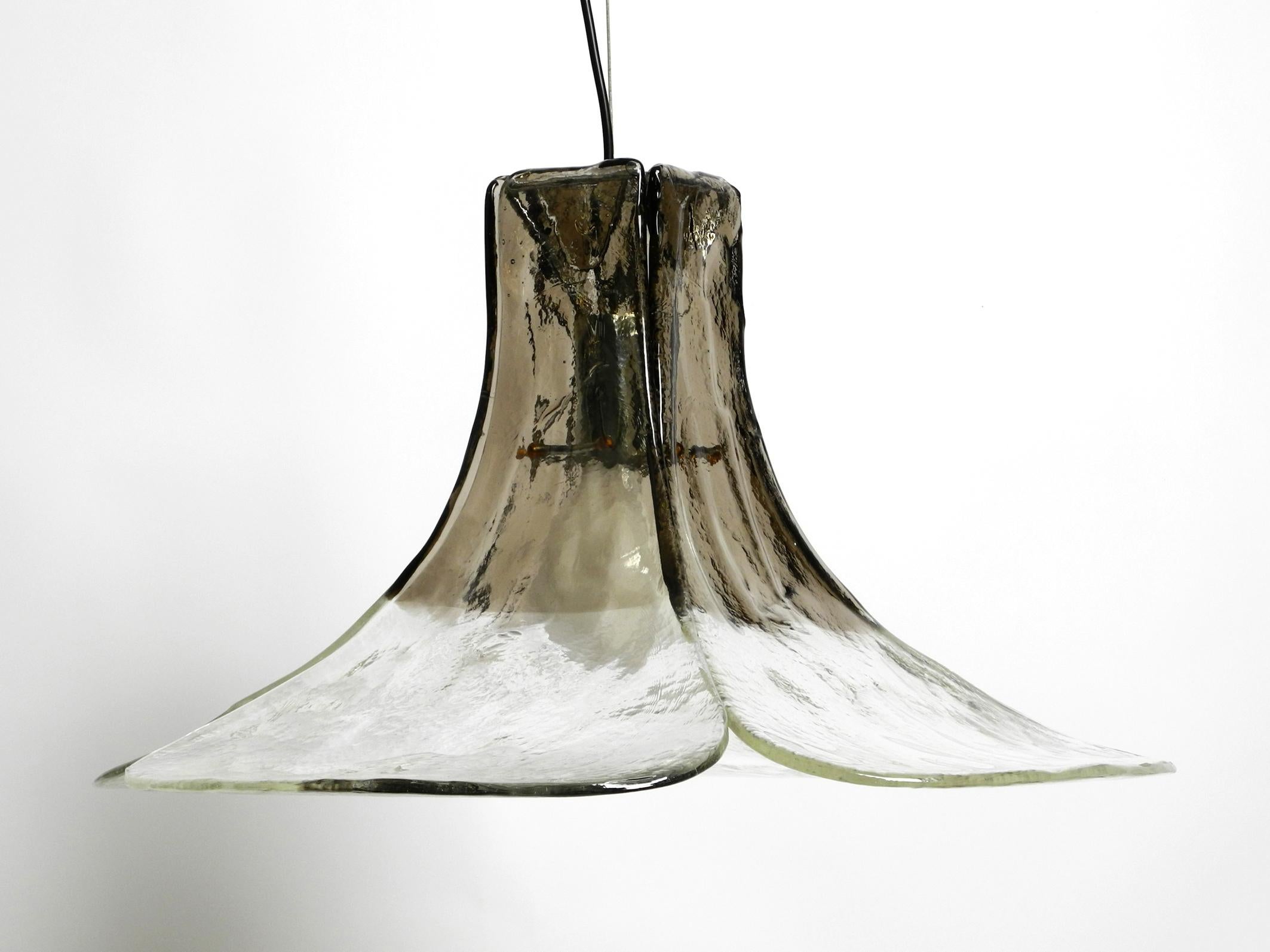 Gigantic 1960s XXL Mazzega Vetri Murano Glass Flower Ceiling Lamp For Sale 9