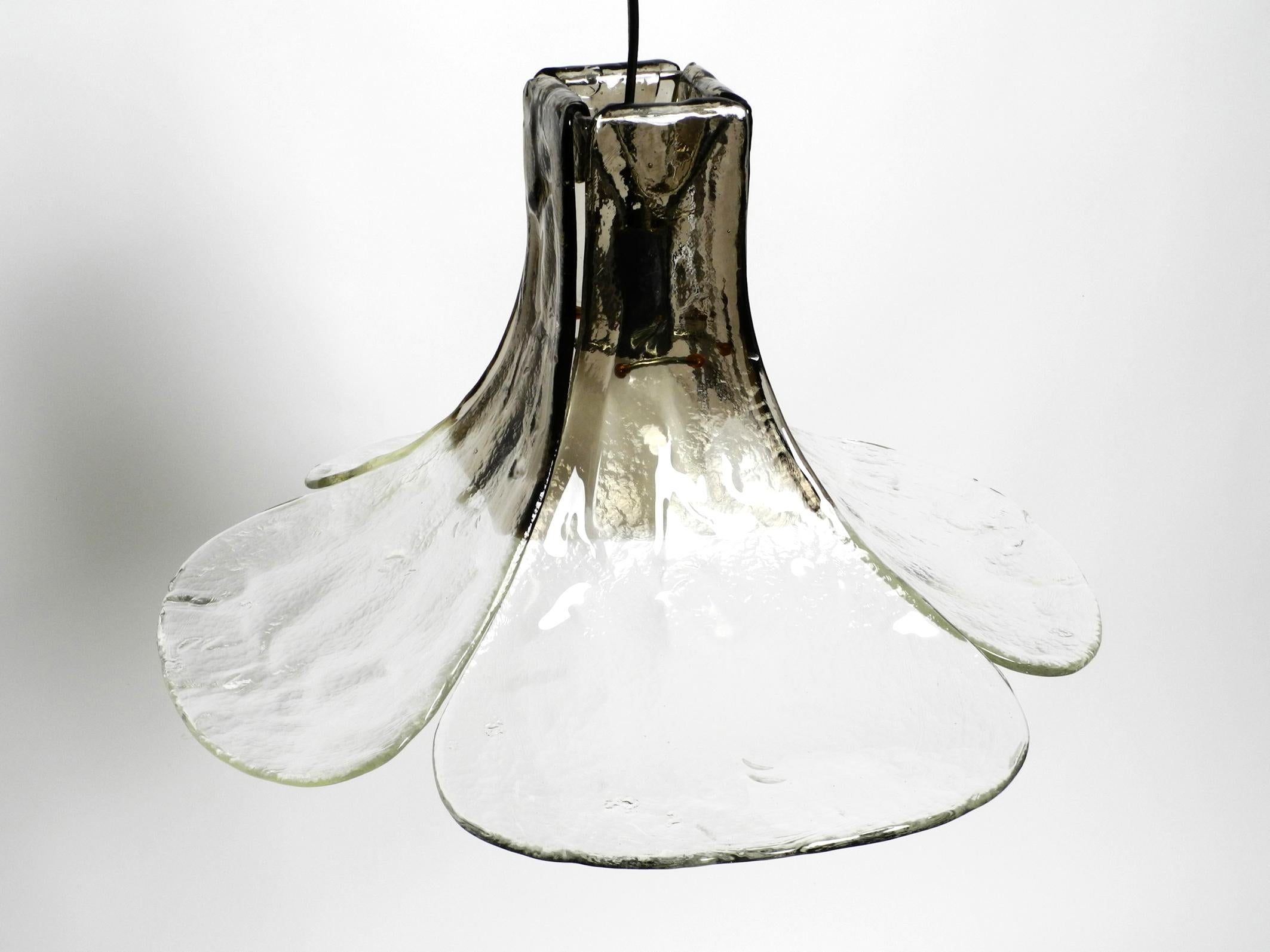 Gigantic 1960s XXL Mazzega Vetri Murano Glass Flower Ceiling Lamp For Sale 10