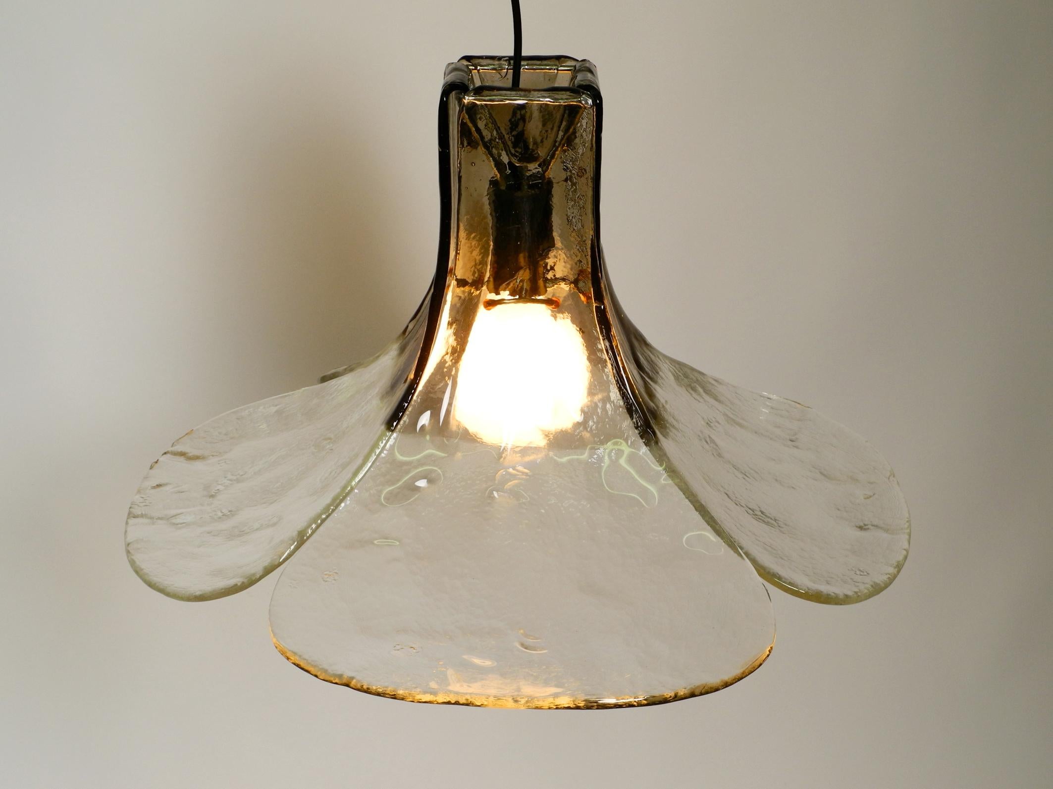 Gigantic 1960s XXL Mazzega Vetri Murano Glass Flower Ceiling Lamp For Sale 13