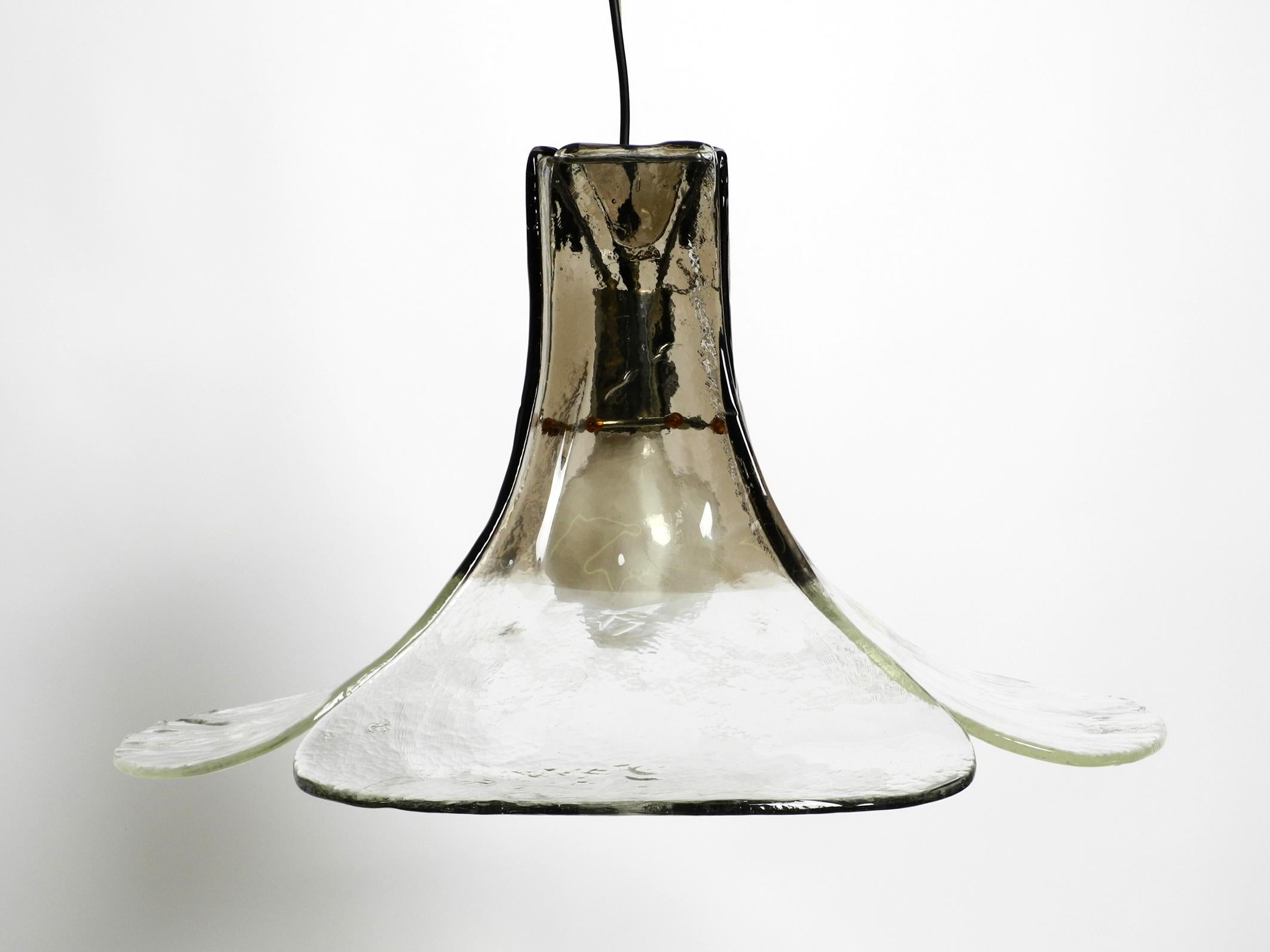 Mid-Century Modern Gigantic 1960s XXL Mazzega Vetri Murano Glass Flower Ceiling Lamp For Sale