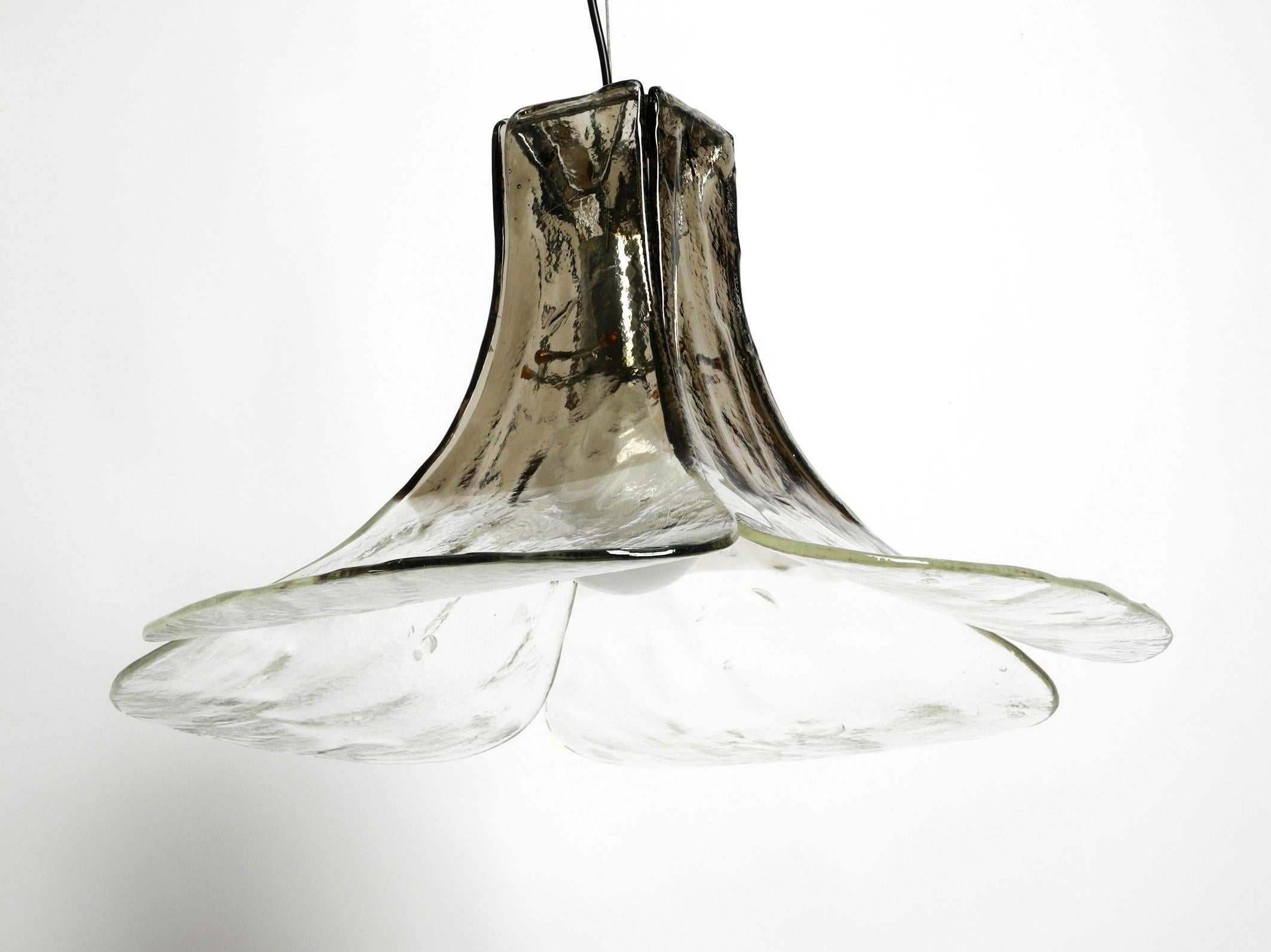 Gigantic 1960s XXL Mazzega Vetri Murano Glass Flower Ceiling Lamp In Good Condition For Sale In München, DE