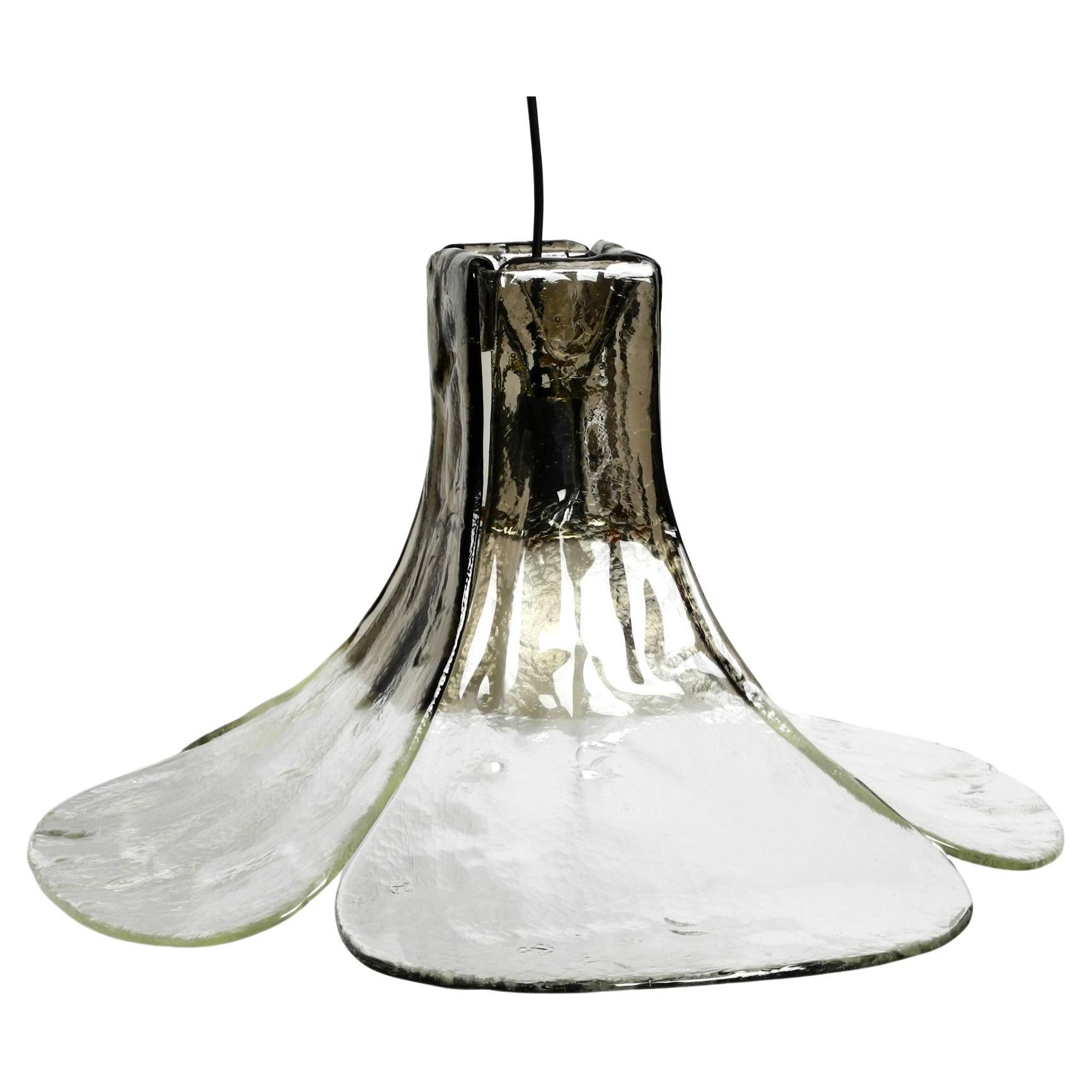 Gigantic 1960s XXL Mazzega Vetri Murano Glass Flower Ceiling Lamp For Sale