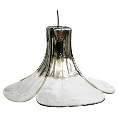 Gigantic 1960s XXL Mazzega Vetri Murano Glass Flower Ceiling Lamp