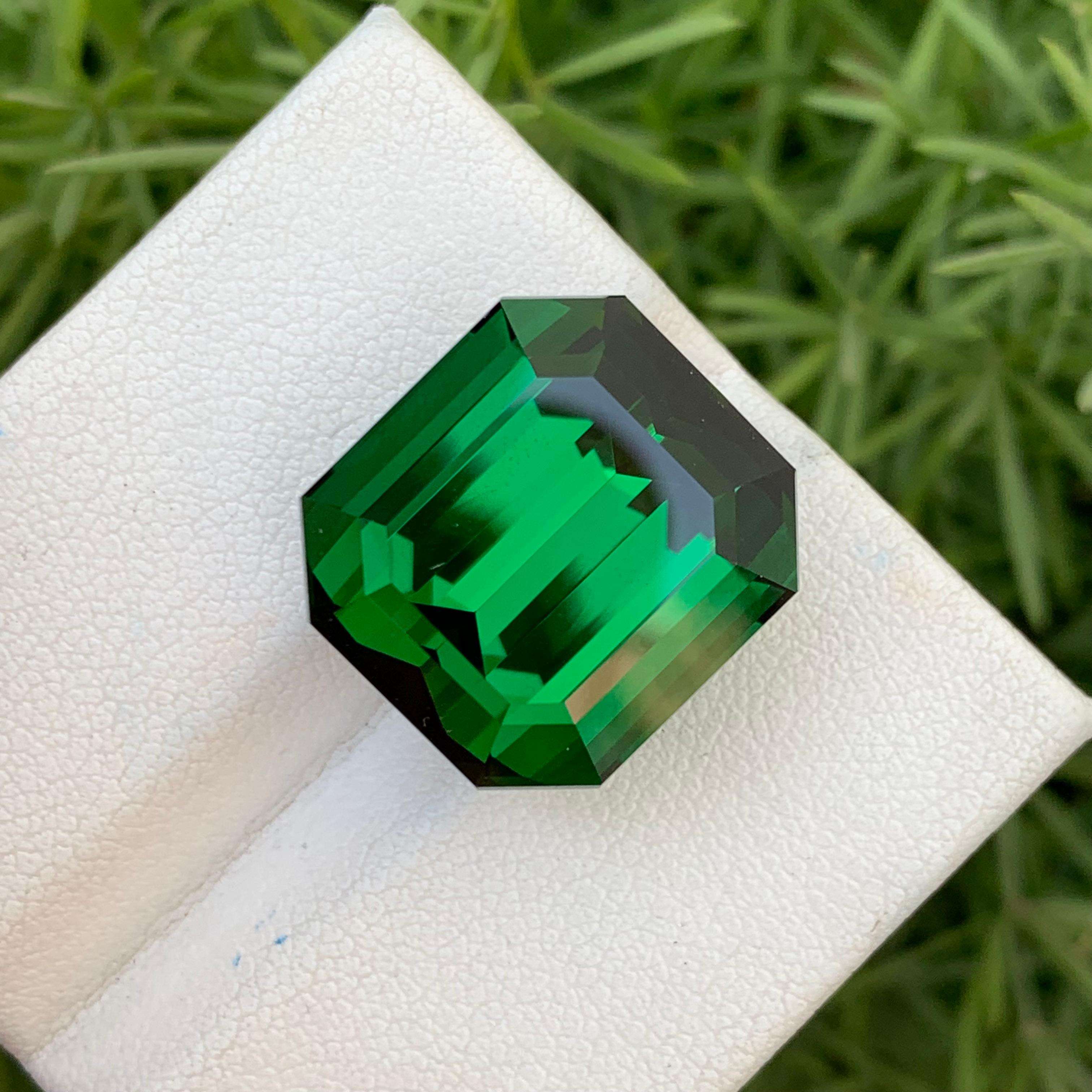 Tormalina sfusa 
Peso: 29,70 carati 
Dimensioni: 17,3x15,9x12,8 Mm
Origine: Kunar Afghanistan 
Forma: Smeraldo 
Colore: verde
Trattamento: Non
Forma: Smeraldo 
Qualità: AAA
Certificato: Su richiesta del cliente
La tormalina verde, un'affascinante