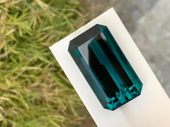 Gigantic 77.50 Carat Natural Loose Indicolite Tourmaline Emerald Shape Gemstone