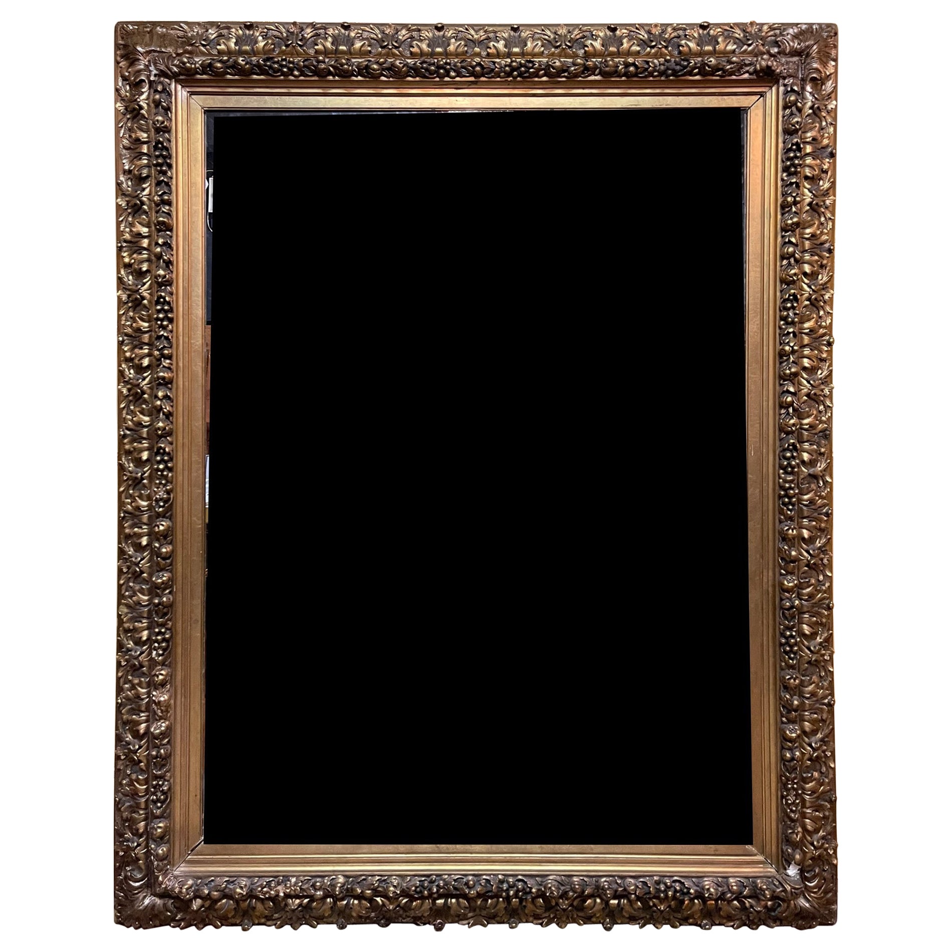 Gigantic Antique Wall Mirror, Gold, Around 1860