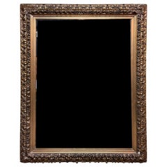 Gigantesco Antique Mirror da parete, oro, 1860 circa
