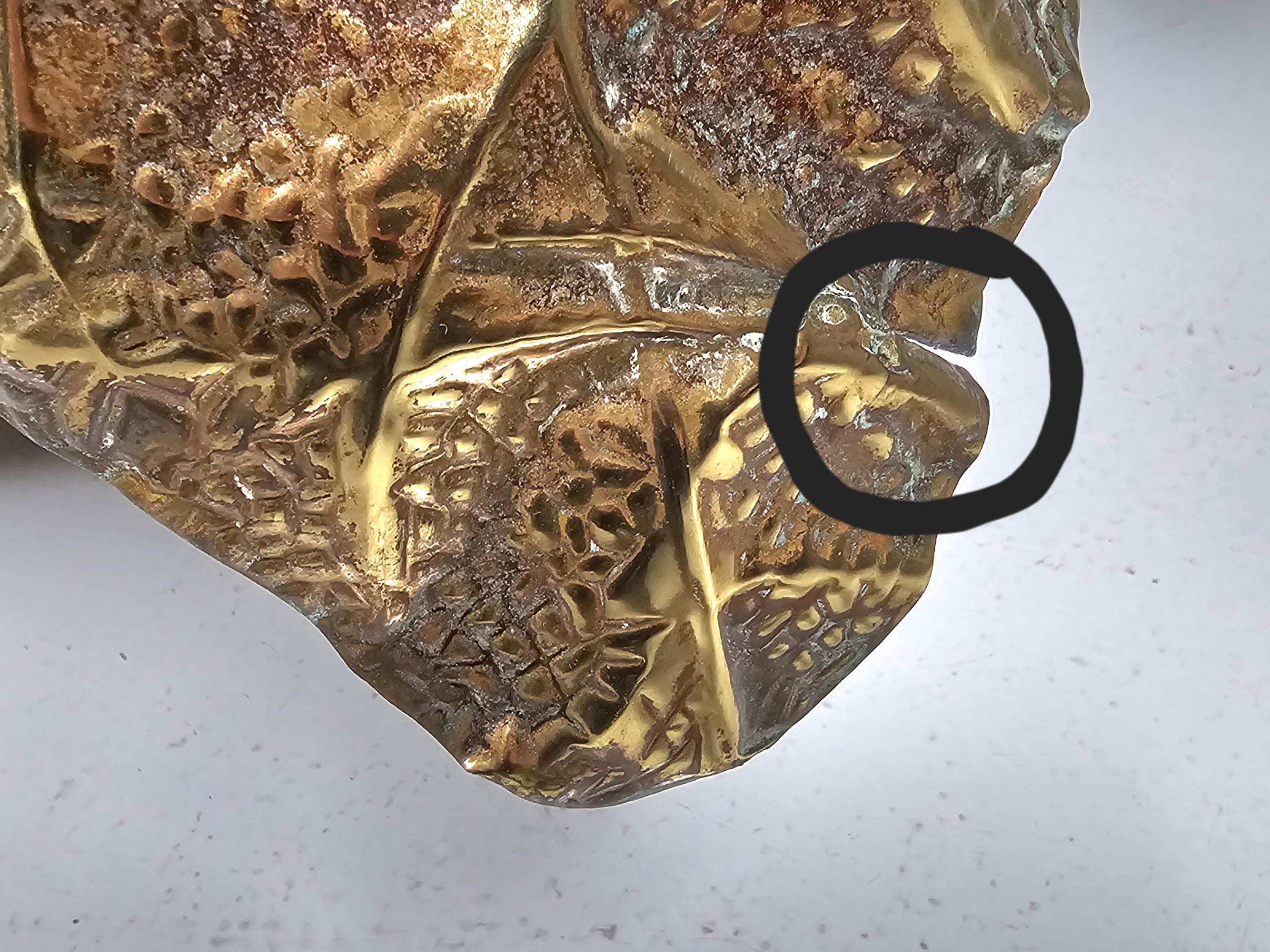Lámpara de pie de latón Rabarbaro de Carlo Giorgi para Bottega Gadda, Italia, años 70 en venta 5