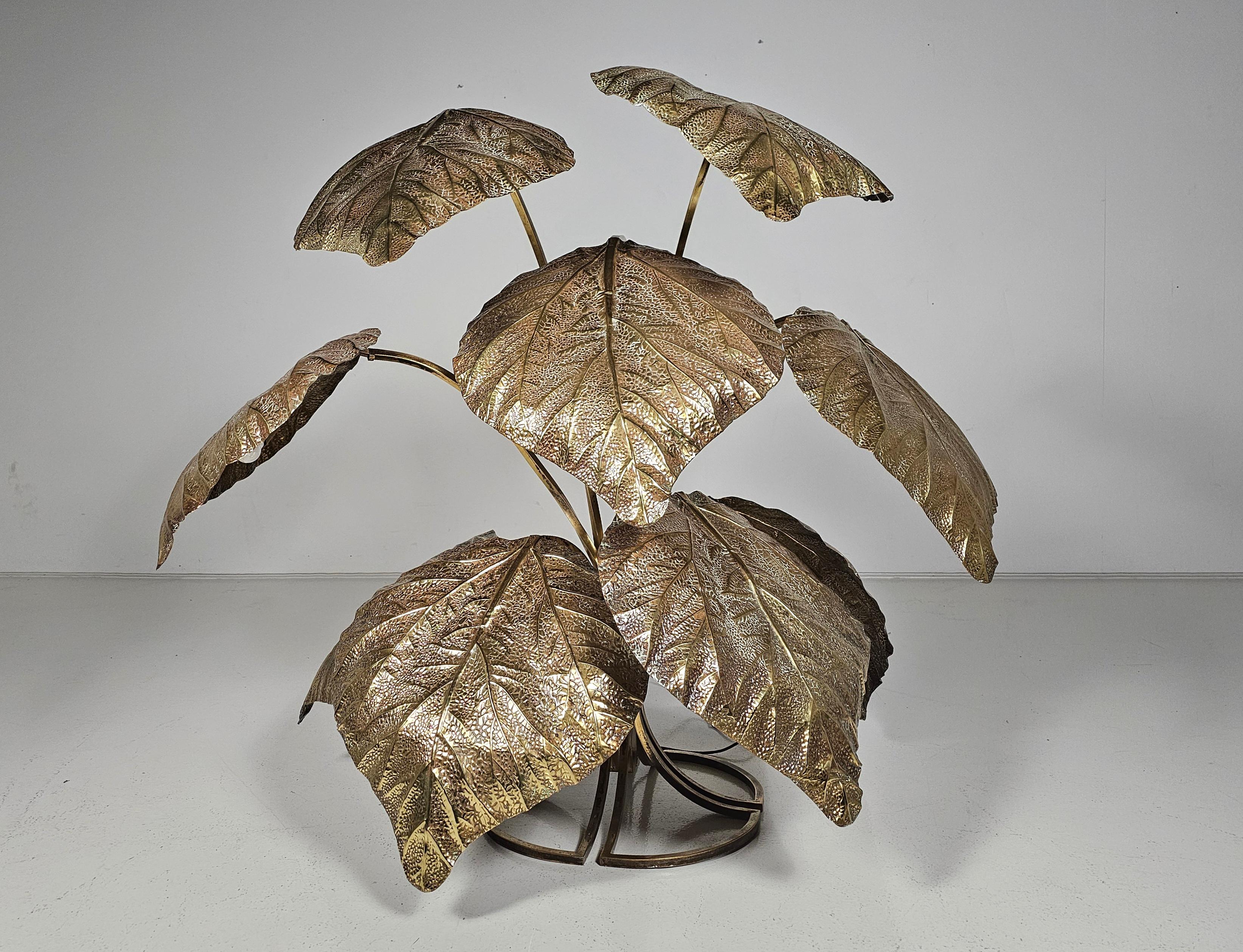 Lámpara de pie de latón Rabarbaro de Carlo Giorgi para Bottega Gadda, Italia, años 70 en Bueno estado para la venta en amstelveen, NL