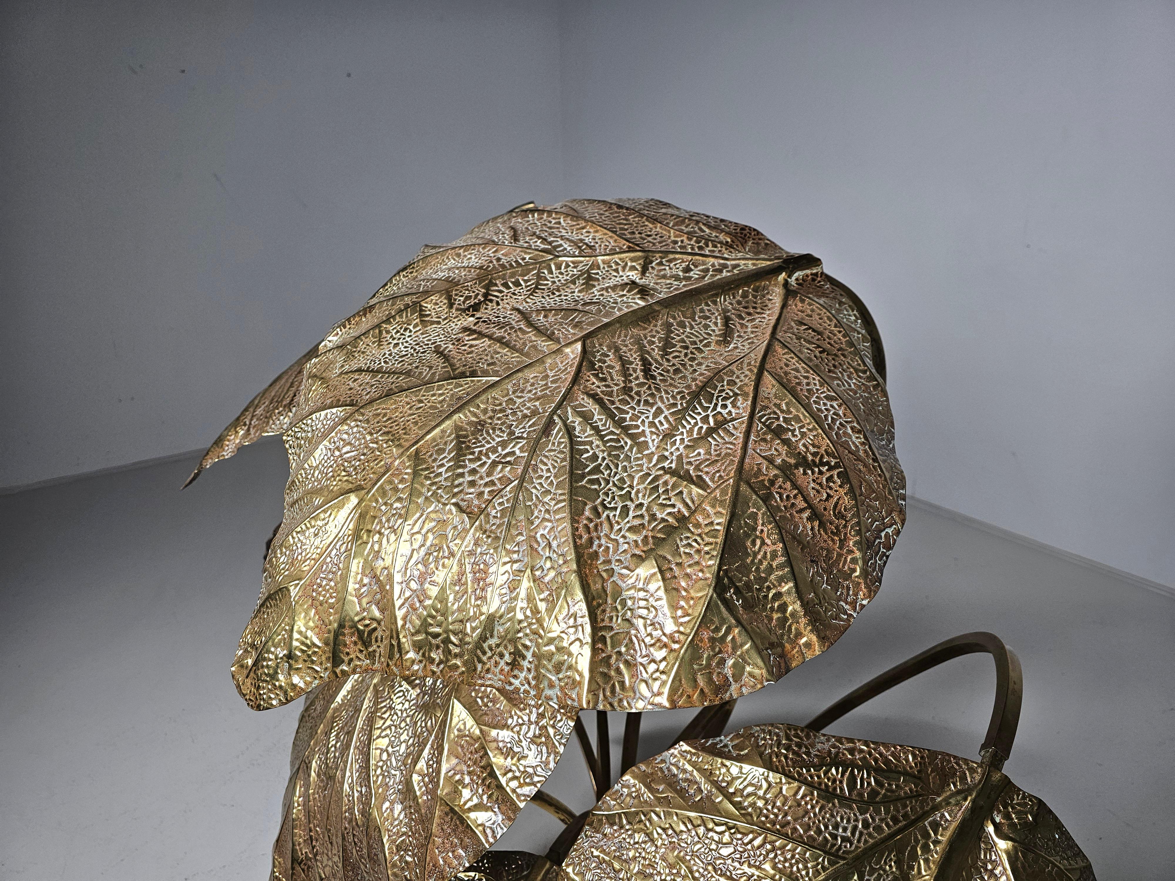 Lámpara de pie de latón Rabarbaro de Carlo Giorgi para Bottega Gadda, Italia, años 70 Latón en venta