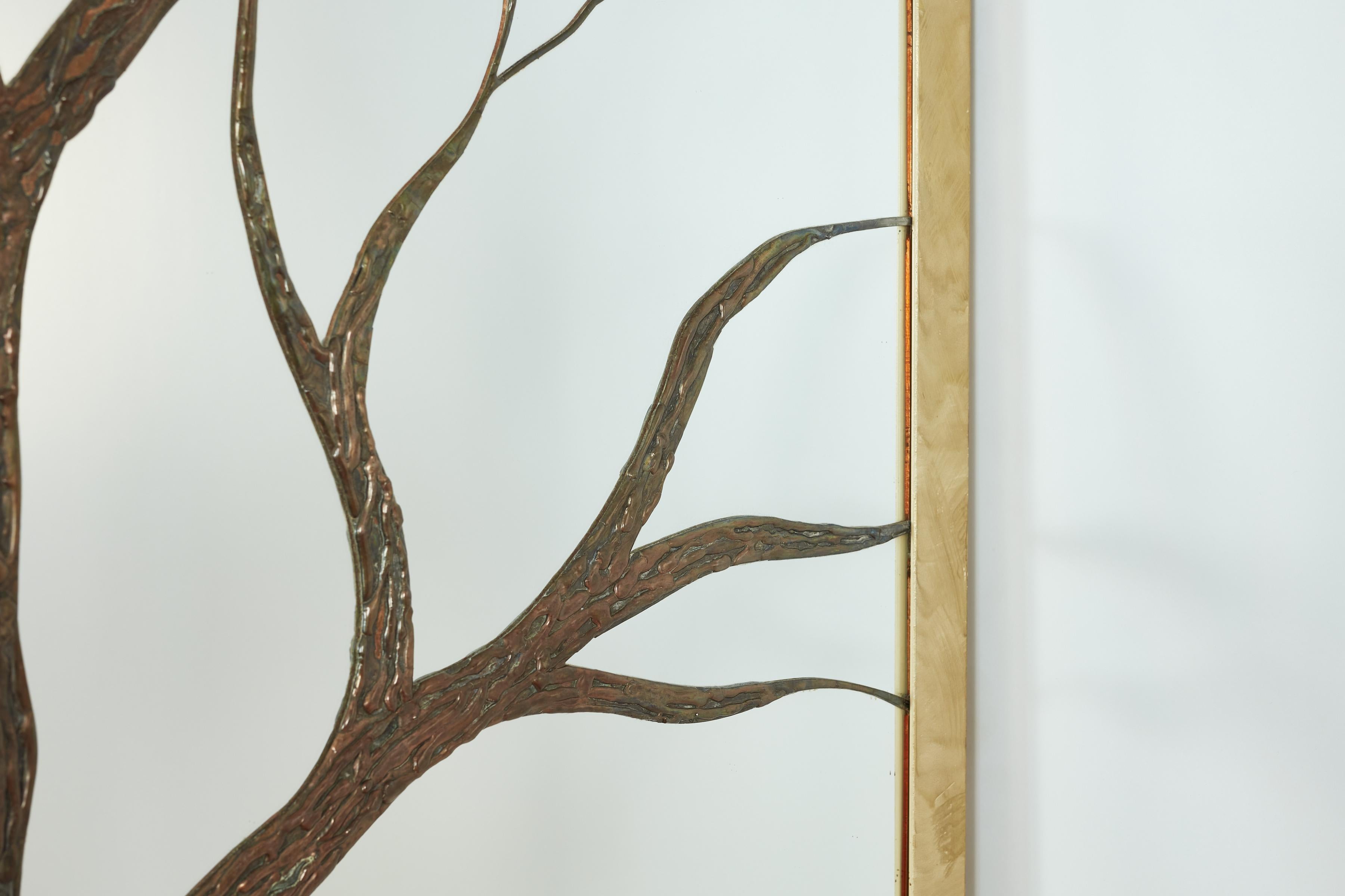 Miroir arbre géant en bronze en vente 3