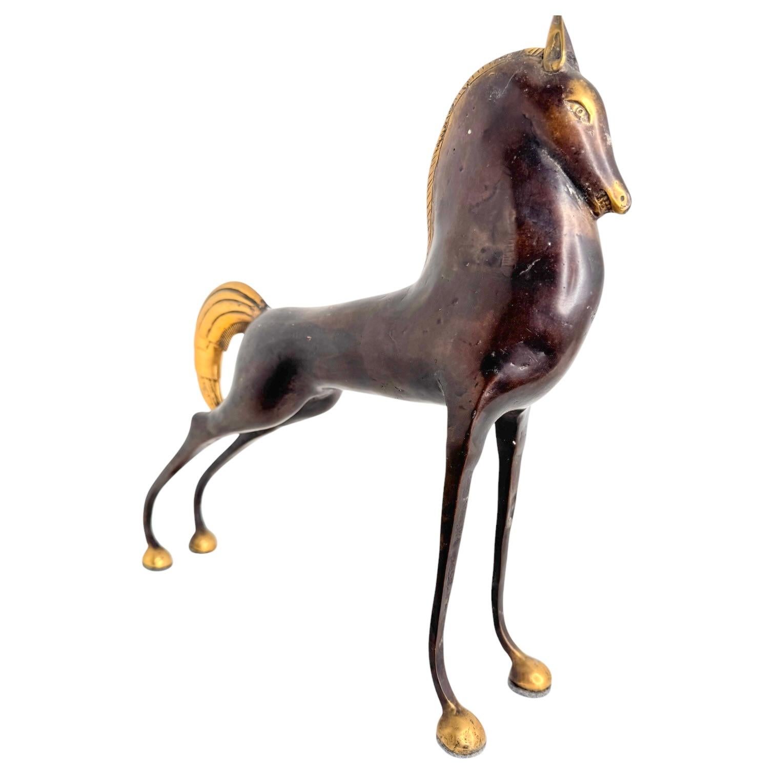 Gigantic Bronze-Skulptur eines etruskischen Pferdes aus Bronze im Weinberg-Stil, 1970er Jahre, Italien (Ende des 20. Jahrhunderts) im Angebot