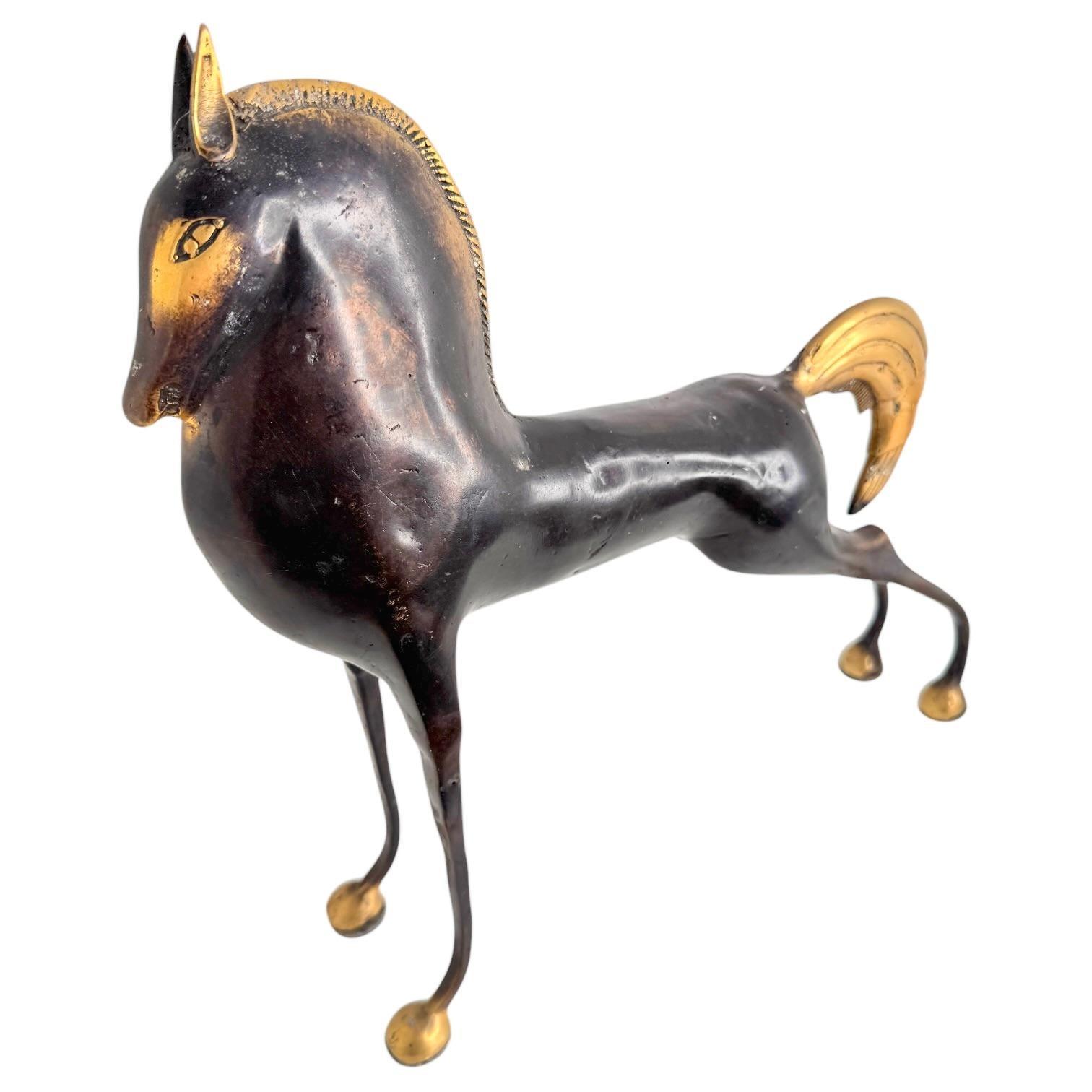 Gigantic Bronze-Skulptur eines etruskischen Pferdes aus Bronze im Weinberg-Stil, 1970er Jahre, Italien (Metall) im Angebot