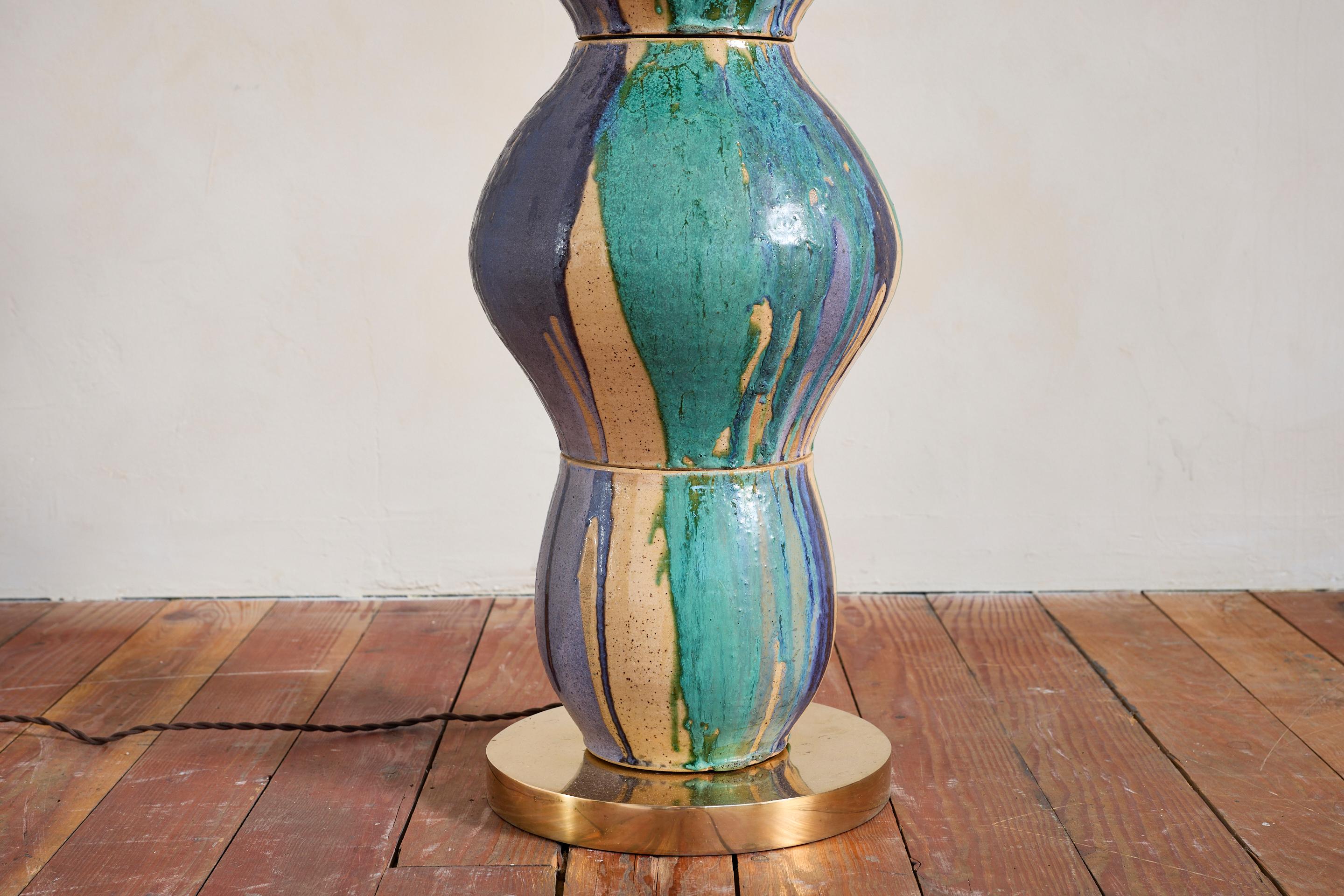 Lámpara de pie Gigantic Ceramic Totem de Alex Reed en venta 1