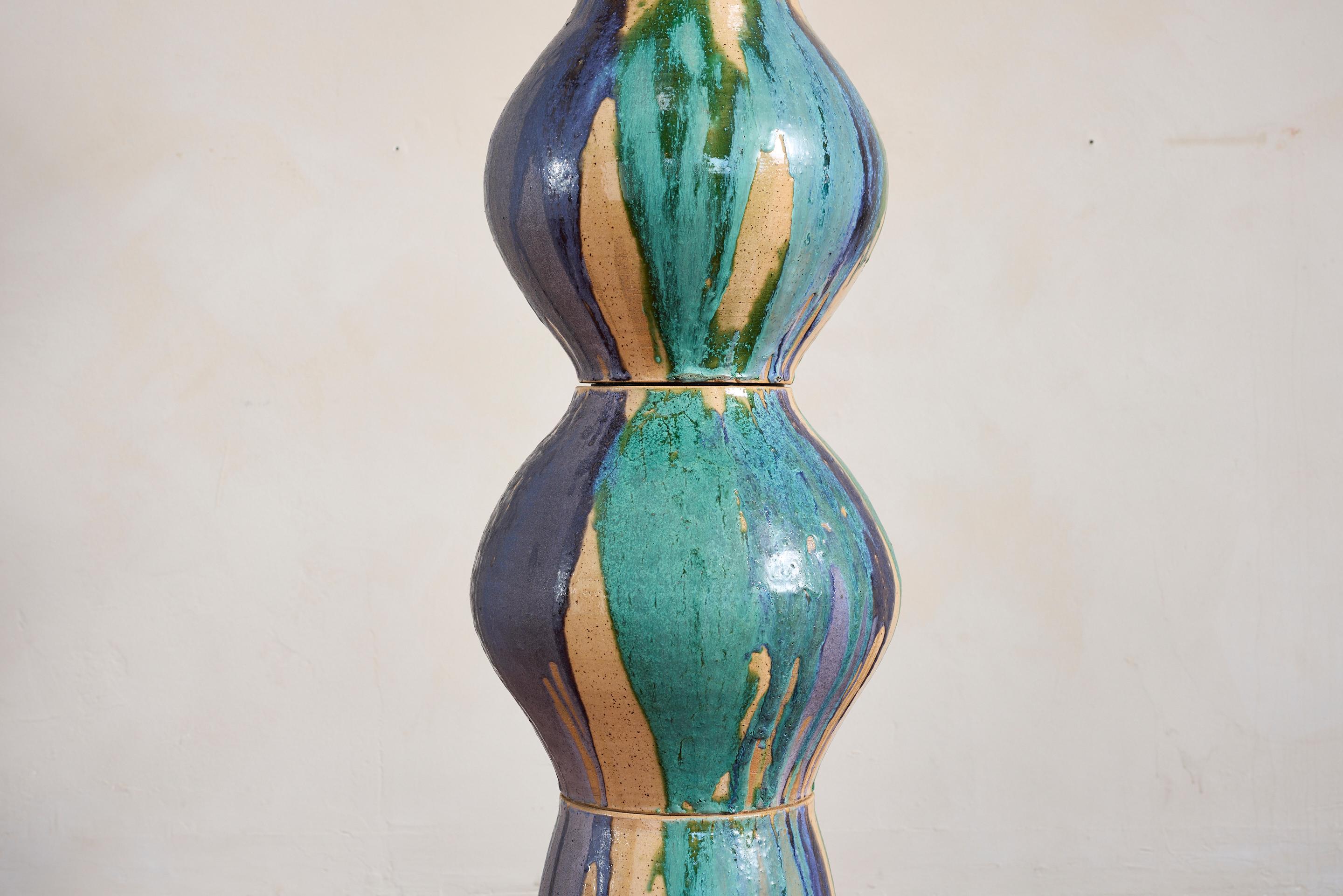 Lámpara de pie Gigantic Ceramic Totem de Alex Reed en venta 2