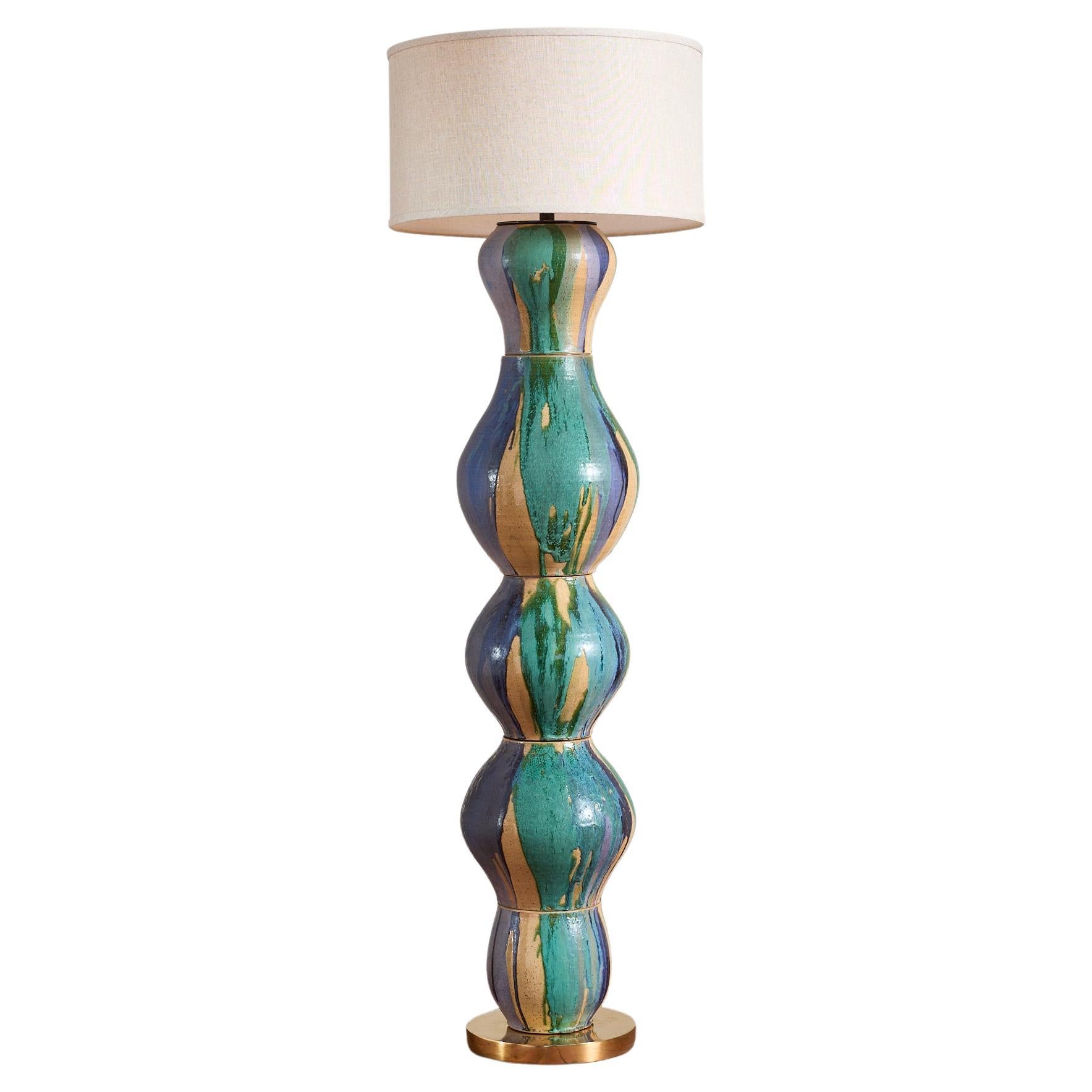 Lámpara de pie Gigantic Ceramic Totem de Alex Reed en venta