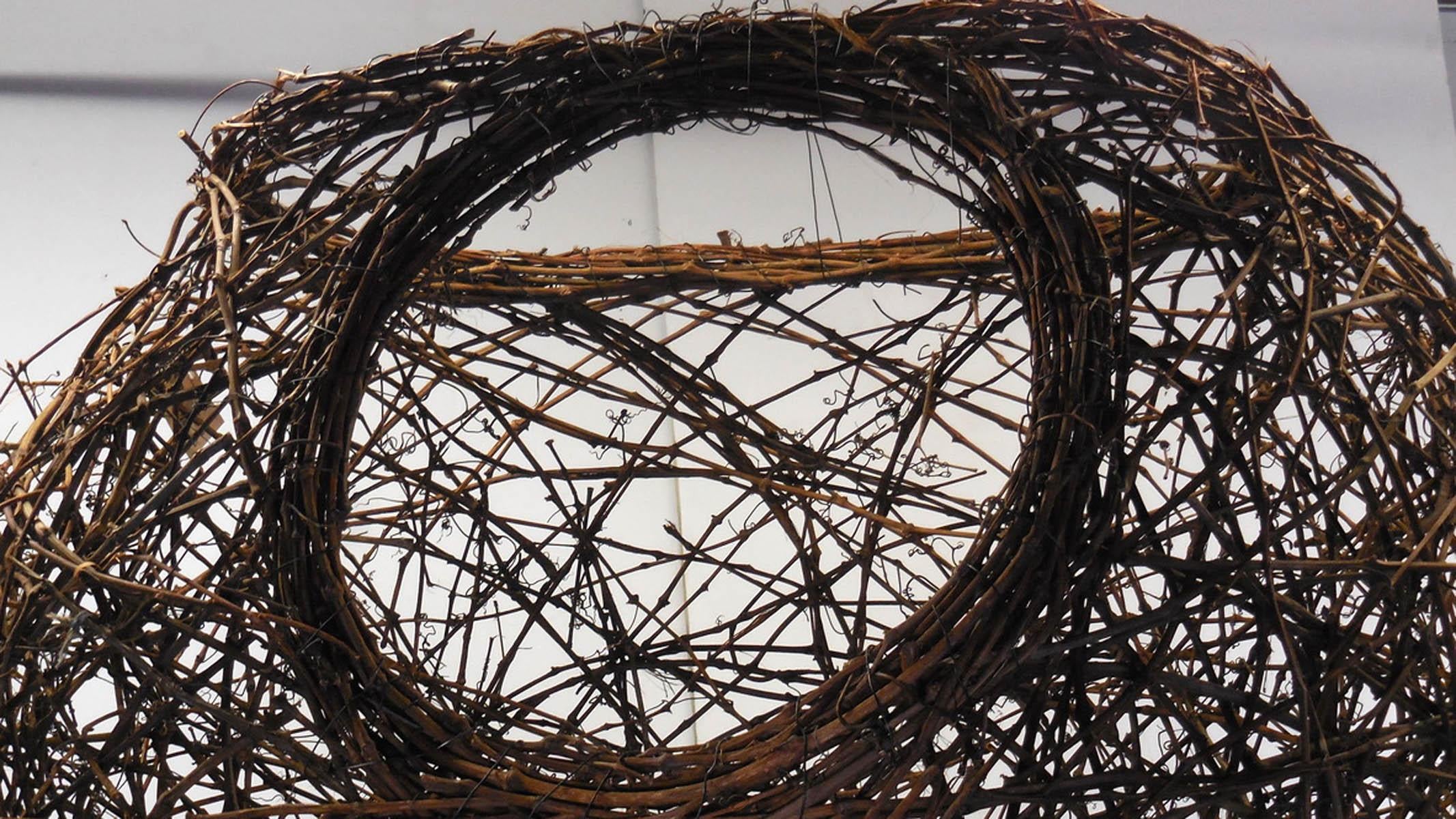 Contemporary Gigantic Grapevine Bird's Nest Sculpture