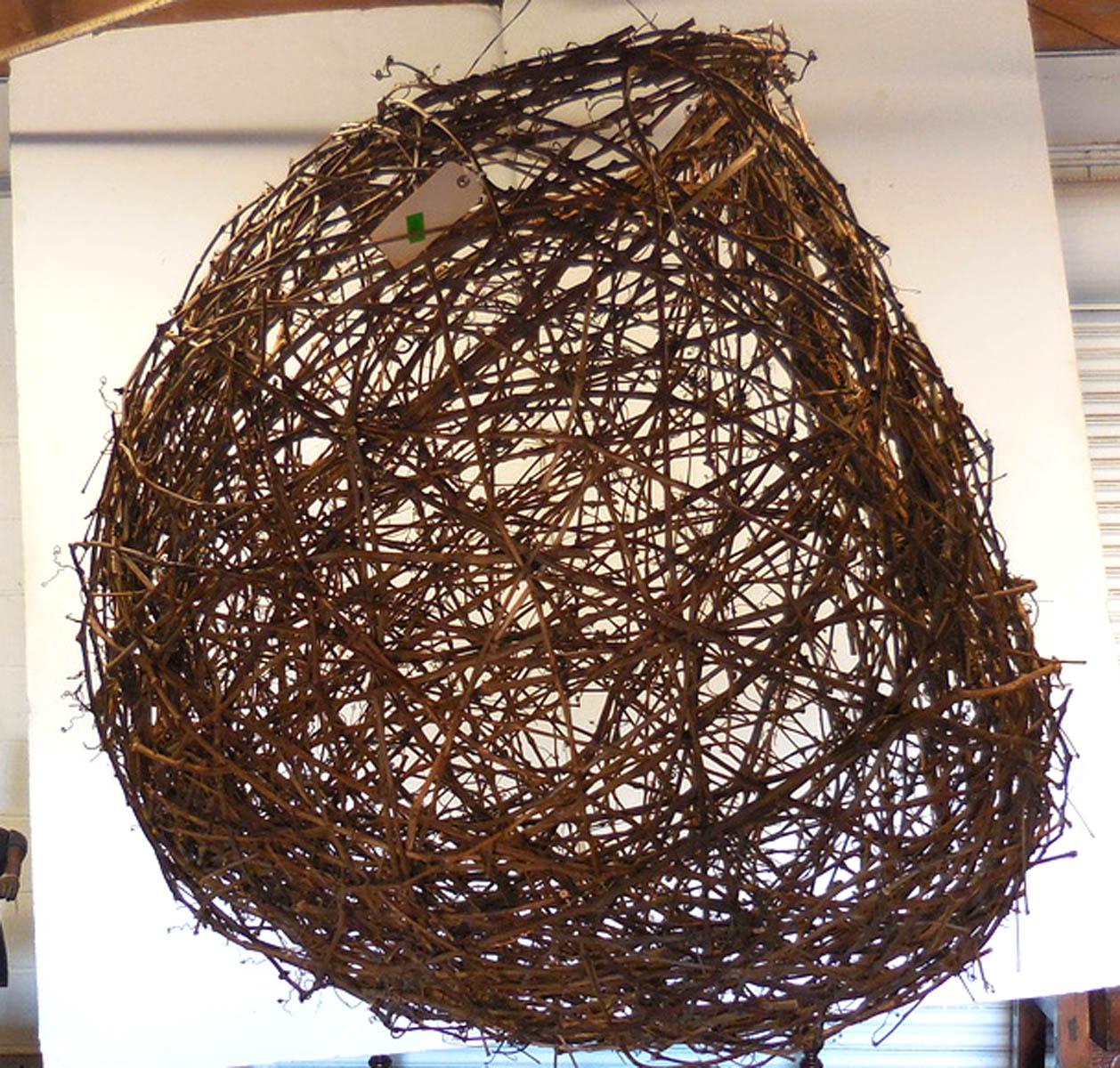 Organic Modern Gigantic Grapevine Bird's Nest Sculpture
