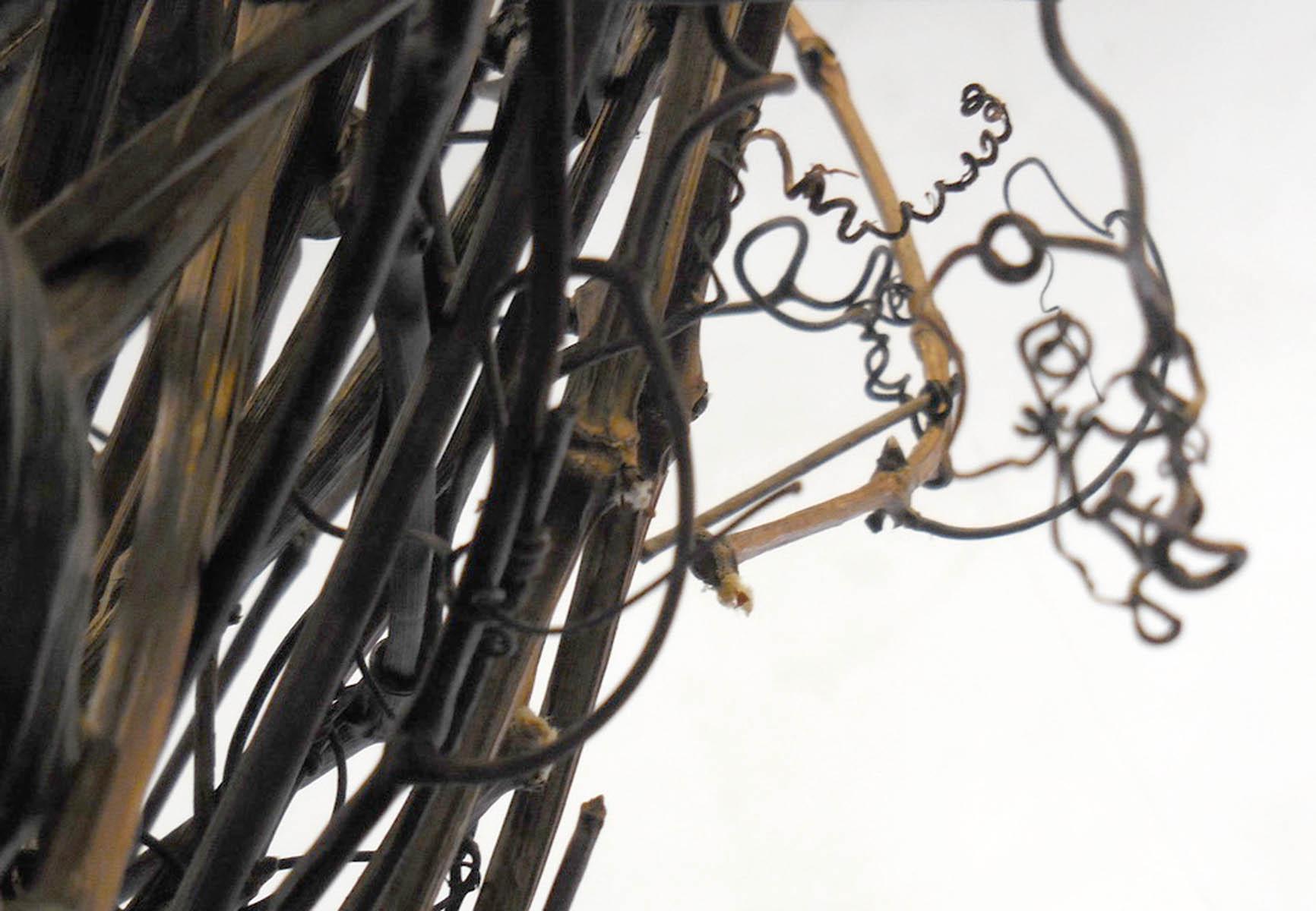 Hand-Woven Gigantic Grapevine Bird's Nest Sculpture