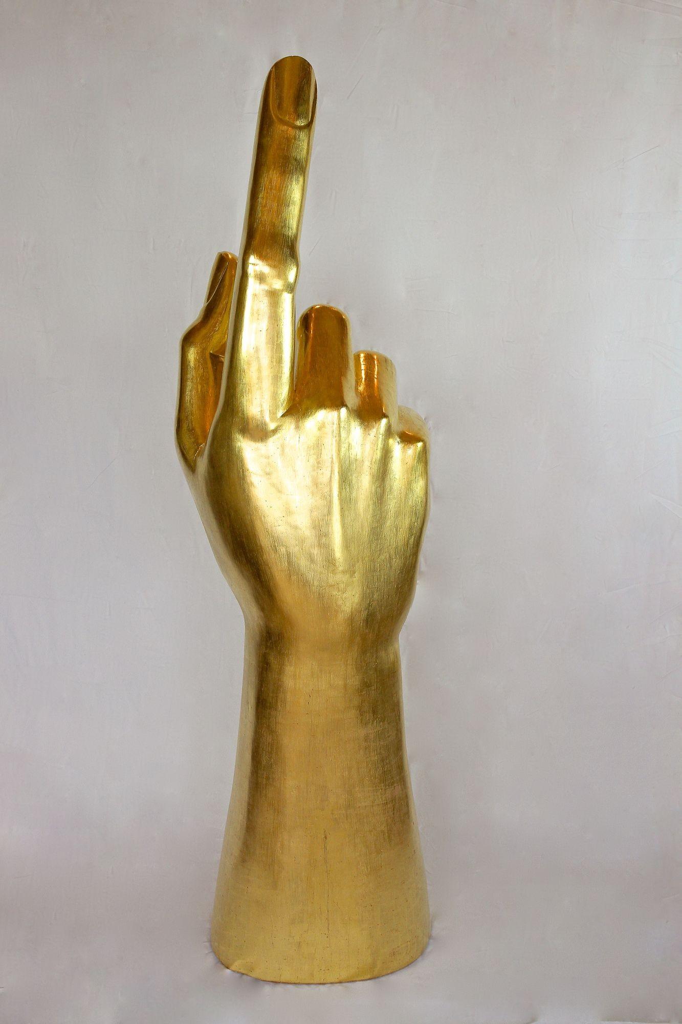 Gigantic Hand-Skulptur, blattvergoldet, von M. Treml, Österreich, 2021 im Angebot 7