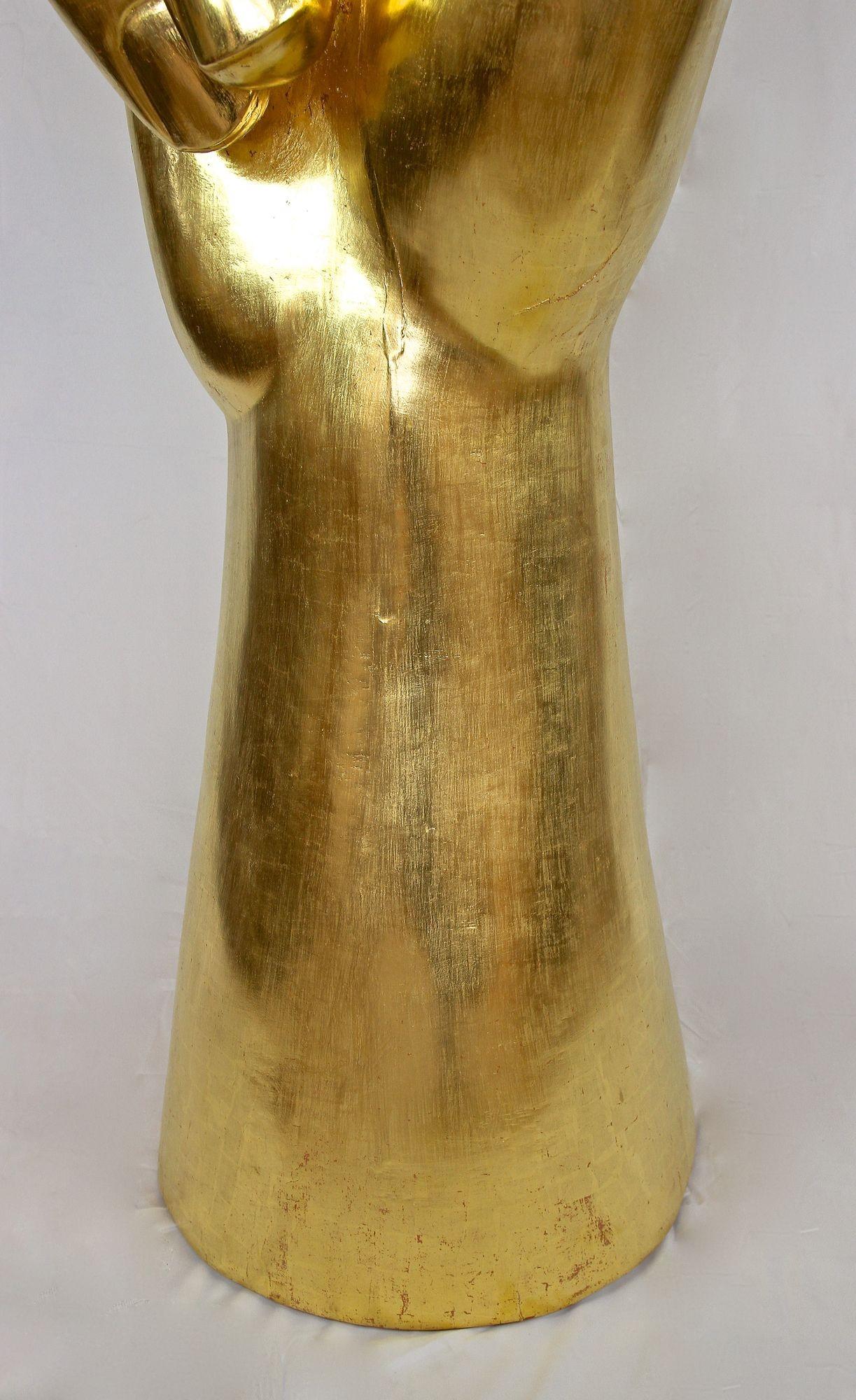 Gigantic Hand Sculpture Goldleaf Plated by M. Treml, Austria, 2021 For Sale 1