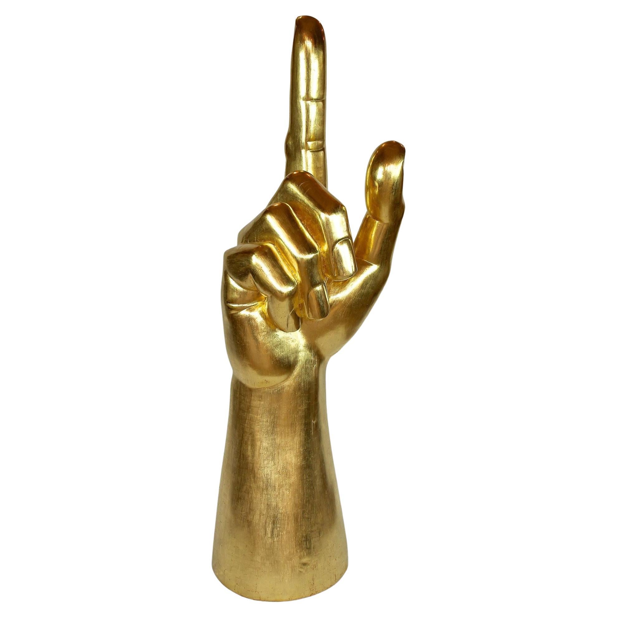 Gigantic Hand-Skulptur, blattvergoldet, von M. Treml, Österreich, 2021